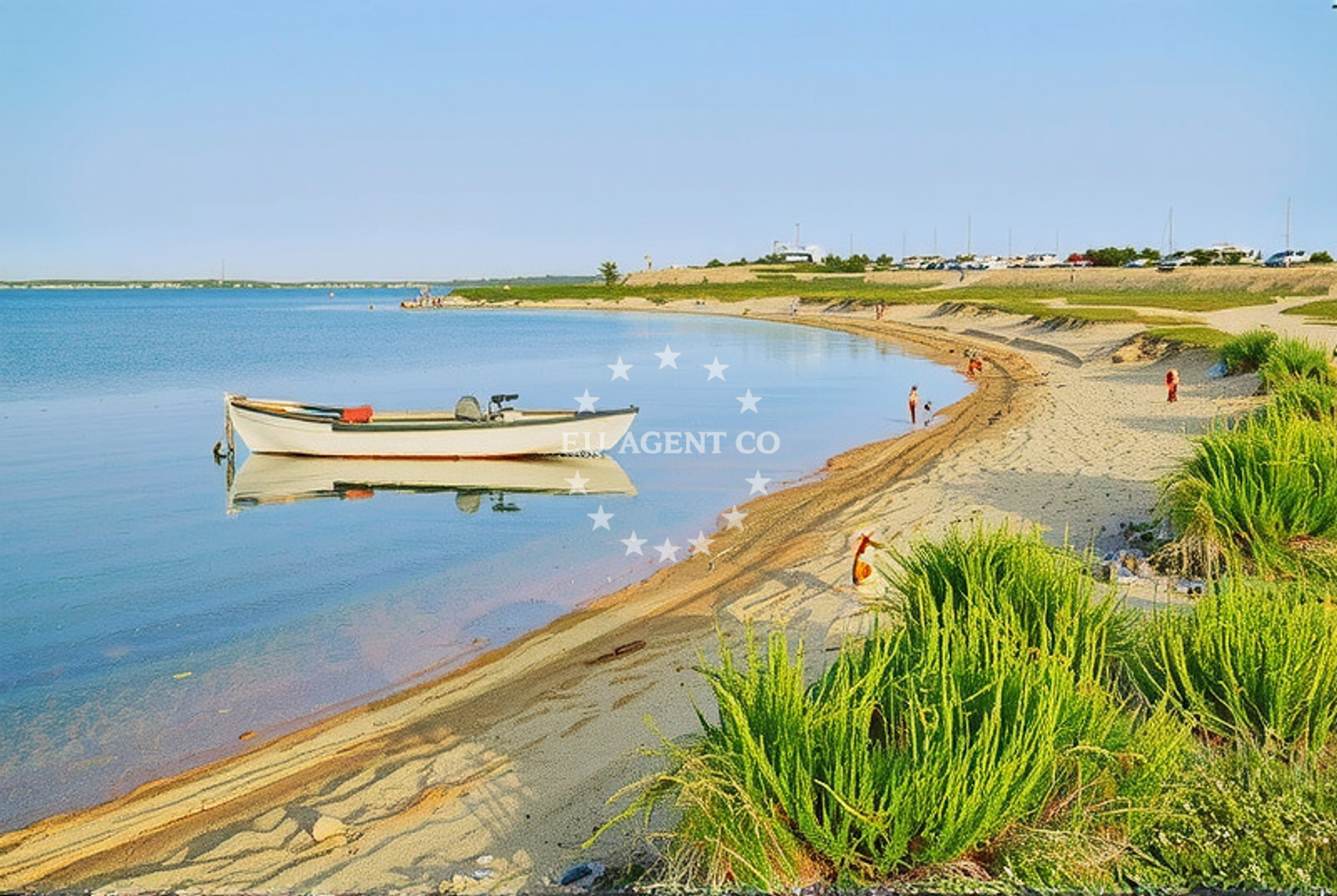 Shoreline and swimming area at Veliko blato zapad, Privlaka (Zadarska županija) in Veliko blato zapad