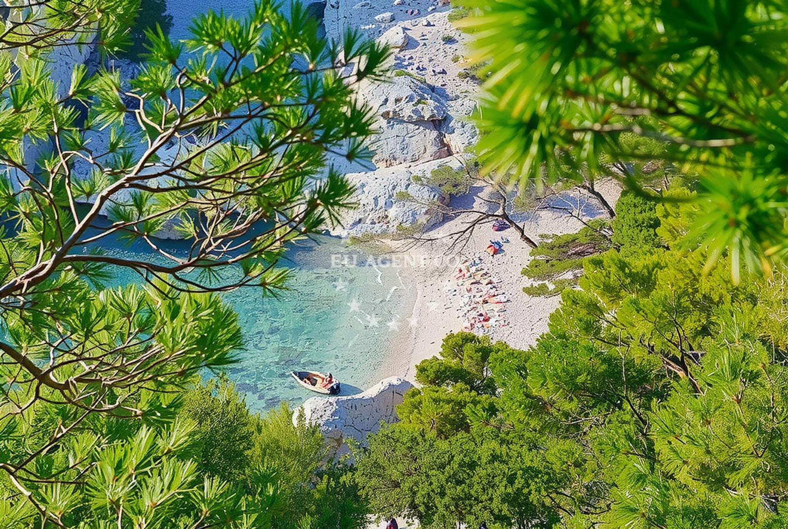 Additional view of Velo Borce beach in Milna 11, Hvar