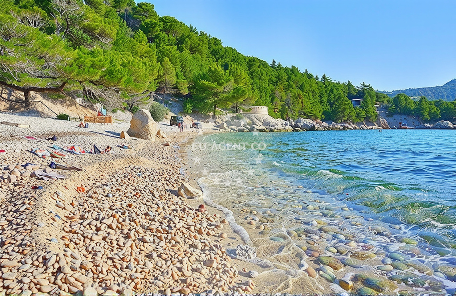 Additional view of Velo Borce beach in Milna 11, Hvar