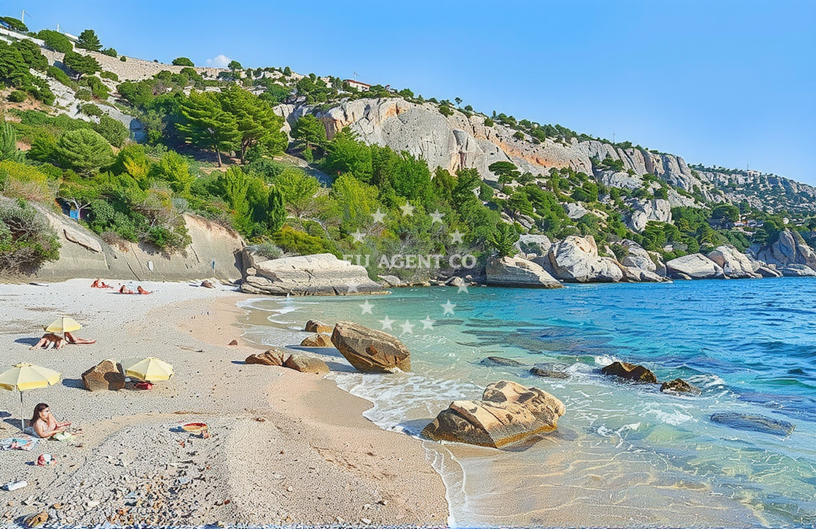 Additional view of Velo Zarace beach in Milna, Malo Grablje