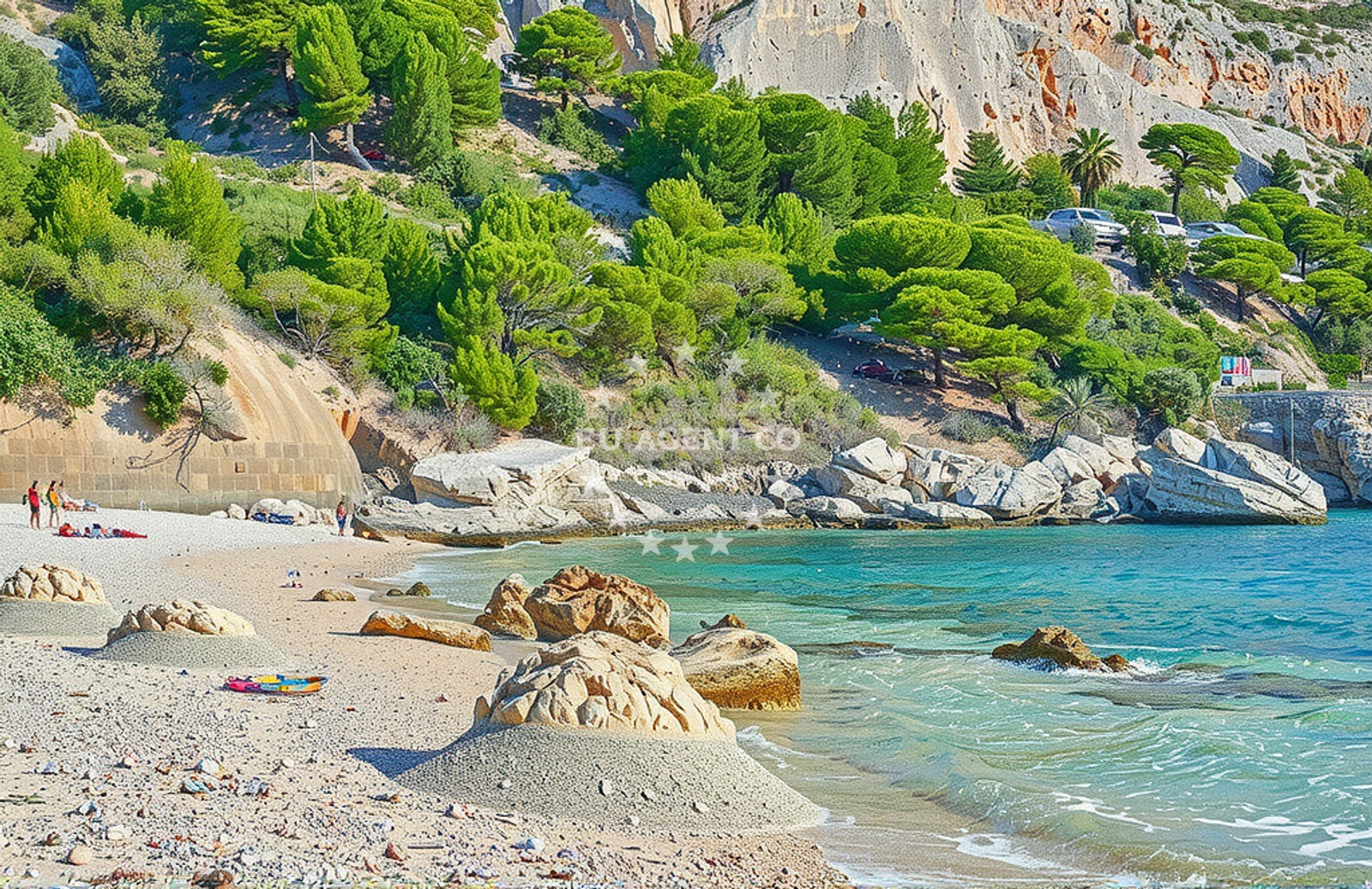 Additional view of Velo Zarace beach in Milna, Malo Grablje