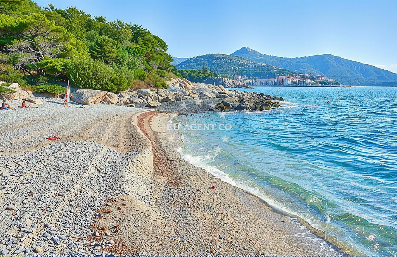 Beach facilities and surroundings at Versteckte bay in Milna 3rd floor, Milna