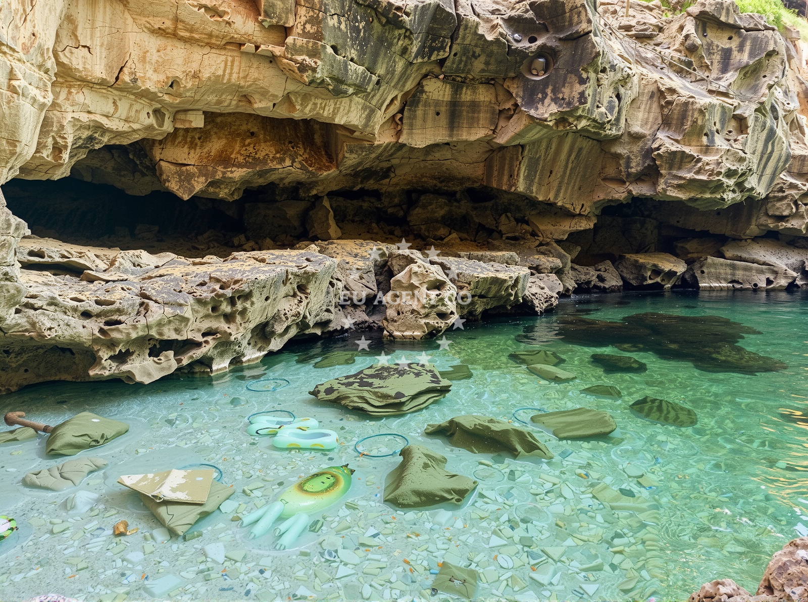 Beach facilities and surroundings at Verudela Canyon in Verudella 16, Pula