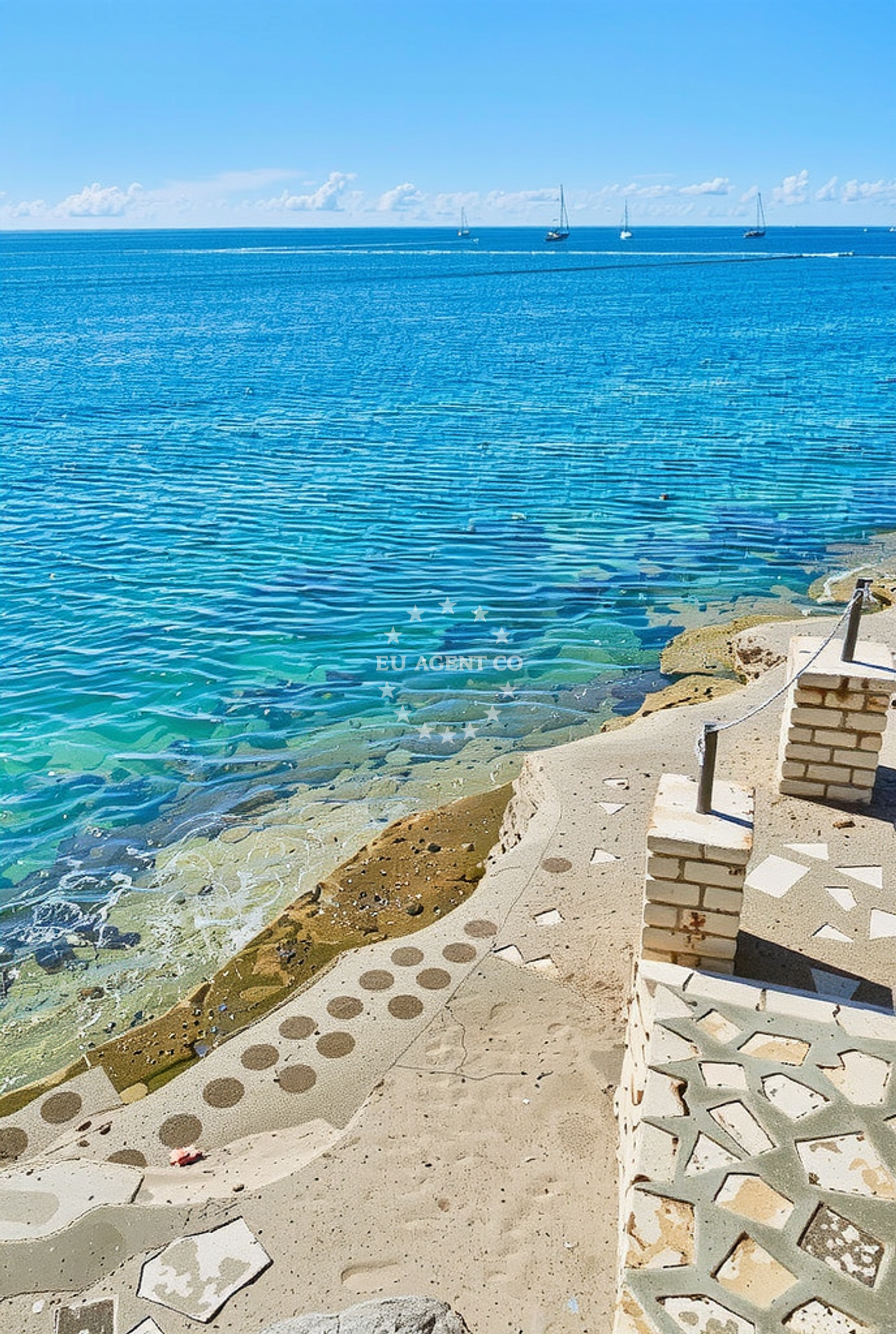 Shoreline and swimming area at Verudela, Pula in Verudela