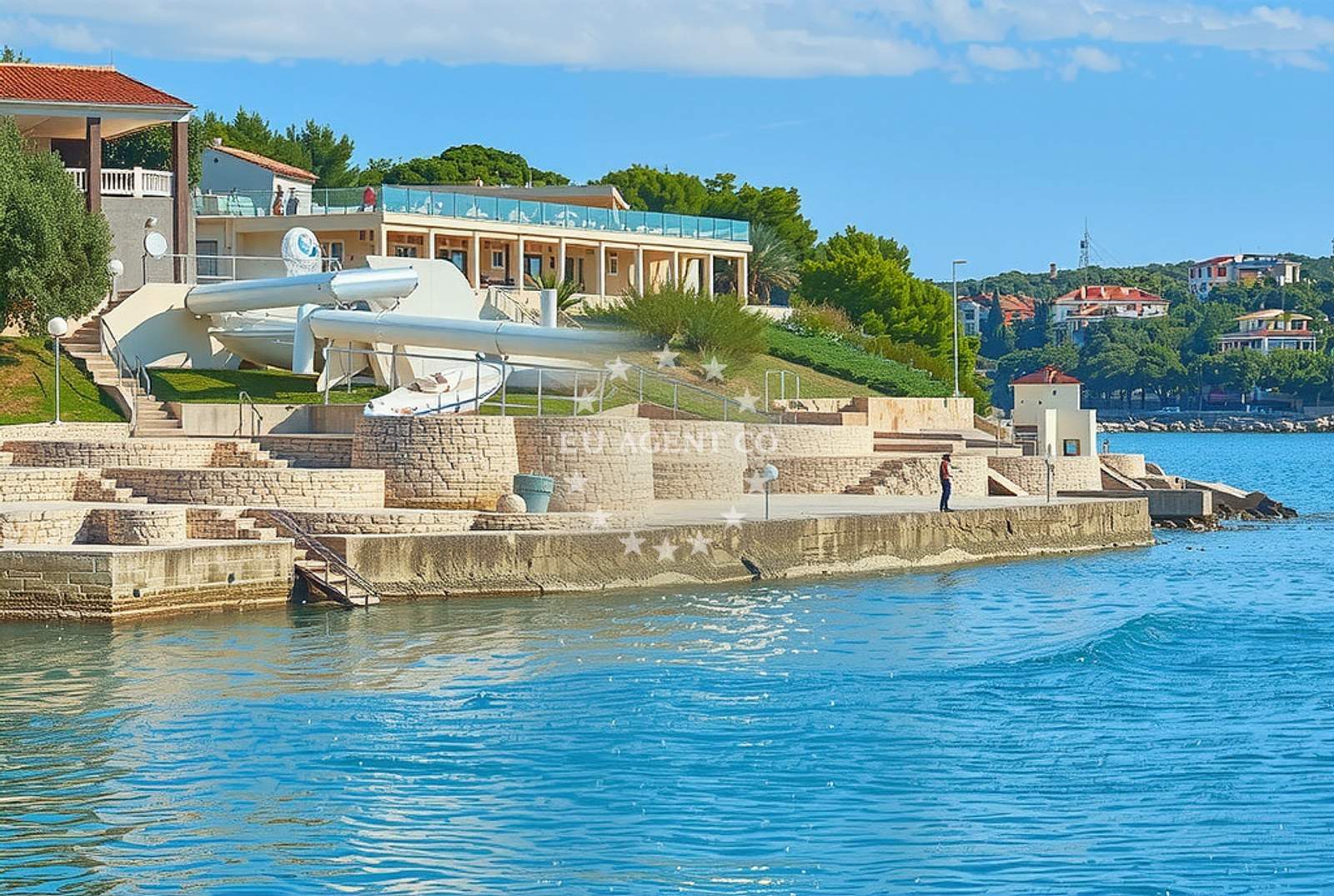 Sea and coastal view of Verudela, Pula in Verudela