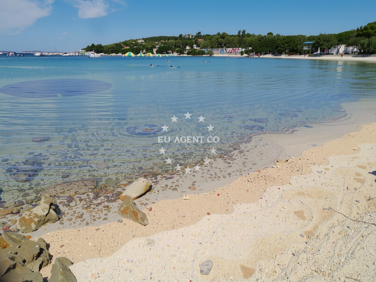 Sea and coastal view of Vestar beach II in Vestar 1, Rovinj