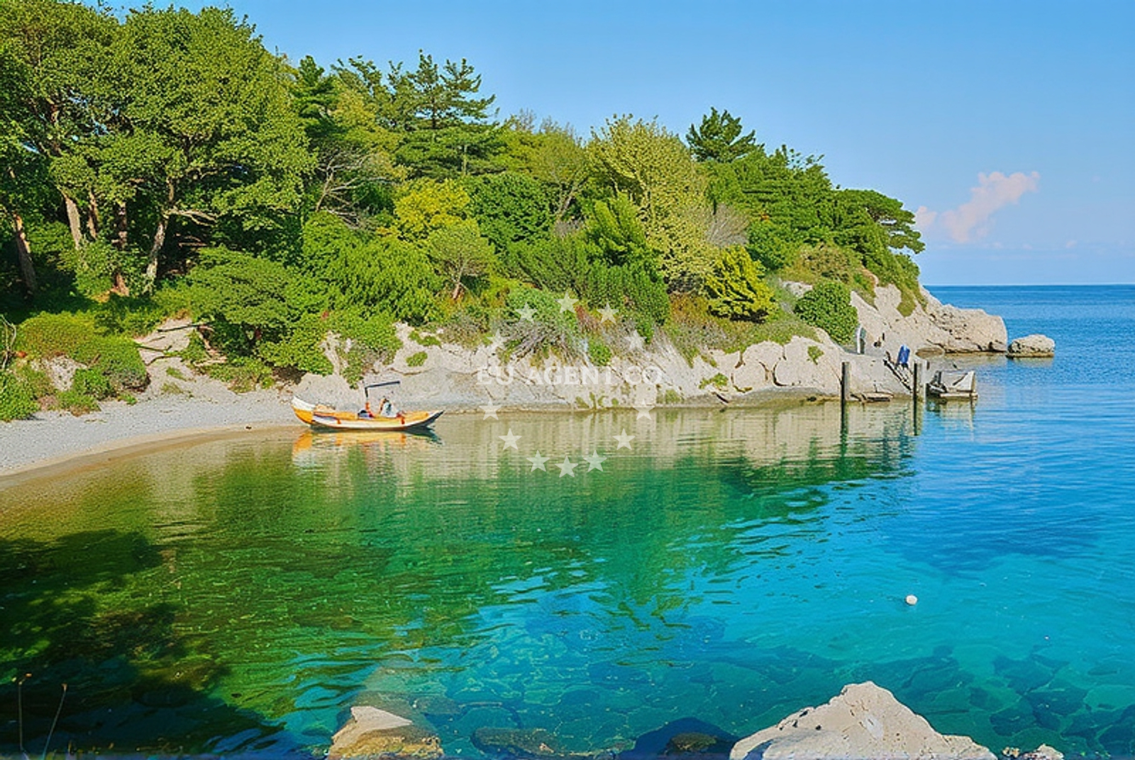 Shoreline and swimming area at Veterna istok, Polje (Dobrinj) (Krk) in Veterna istok