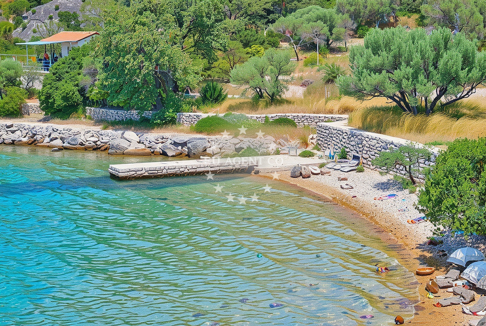 Sea and coastal view of Vićabok, Rava (Rava) in Vićabok