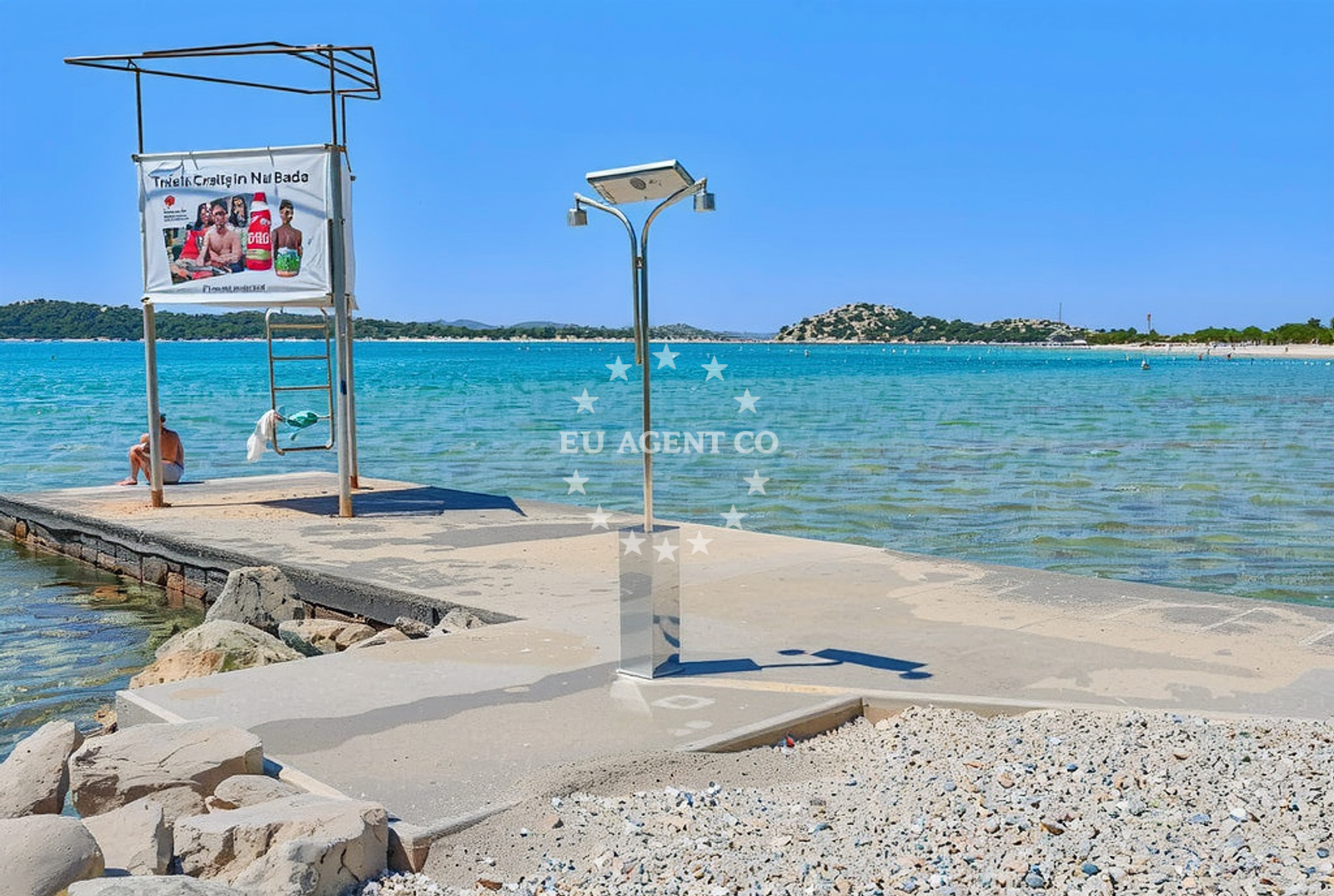 Beach facilities and surroundings at Vićevica, Vodice in Vićevica