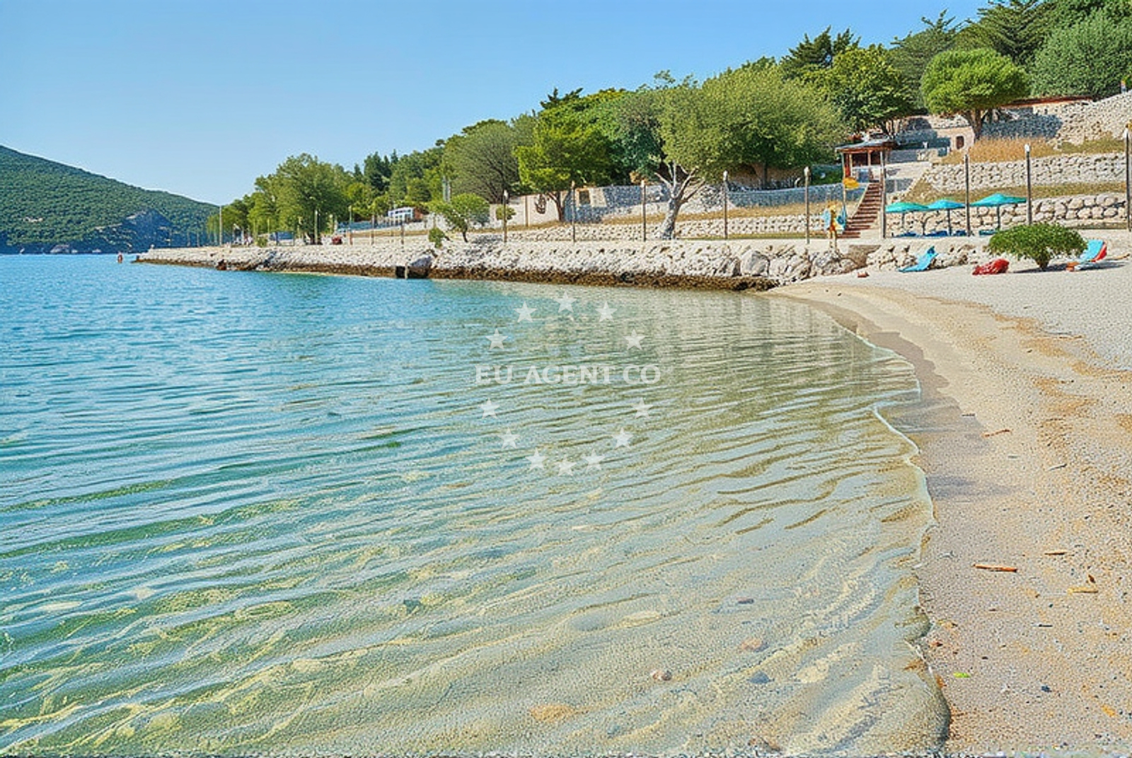 Shoreline and swimming area at Viganj, Slano in Viganj