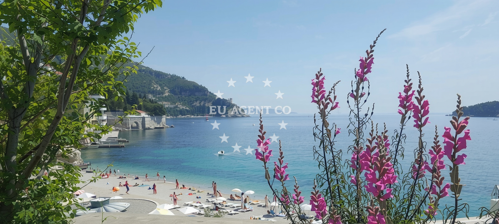 Shoreline and swimming area at Vila beach in N. i M. Pucica 6, Dubrovnik