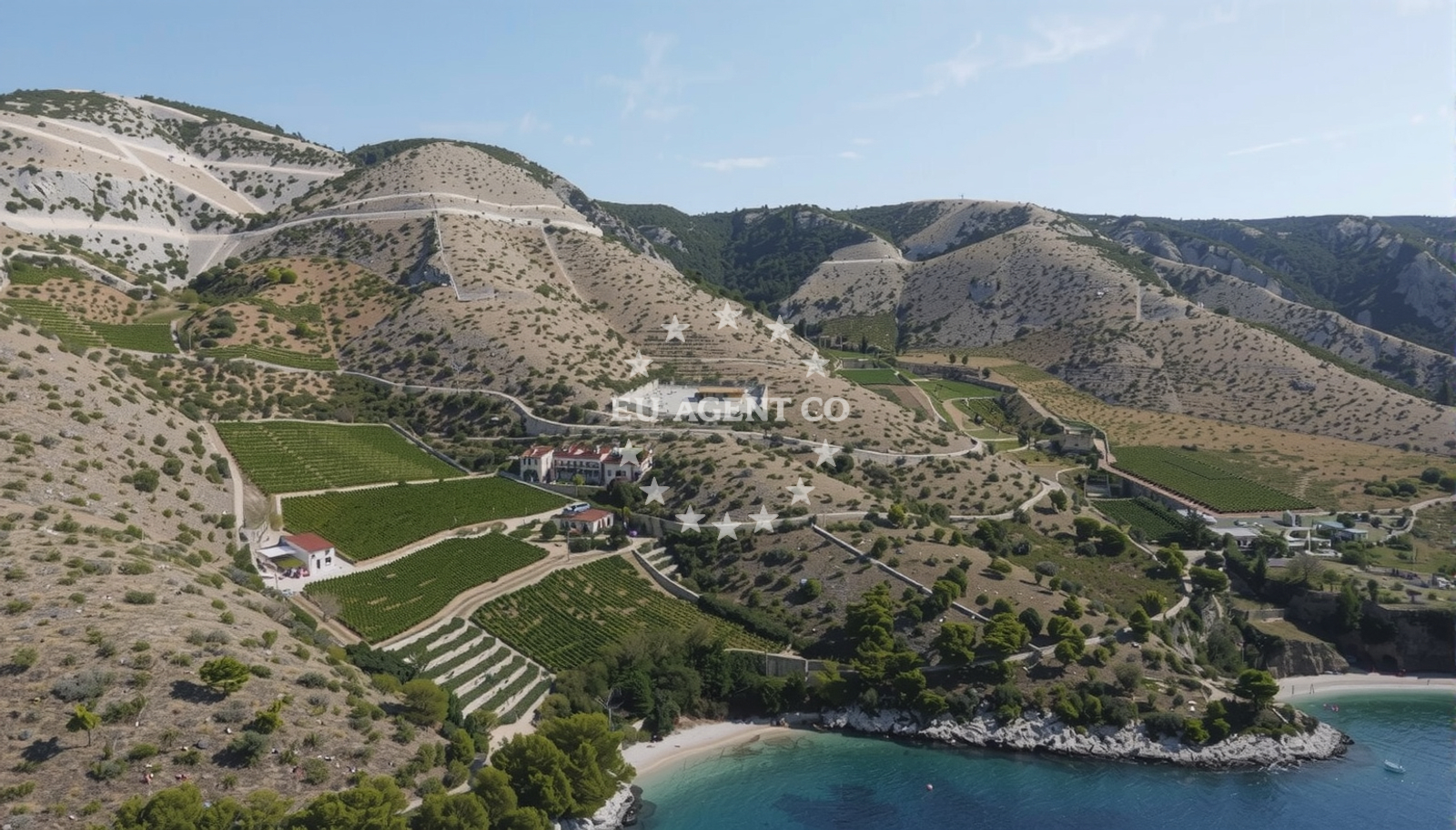 Shoreline and swimming area at Villa Majda beach in Murvica - Brač, Murvica
