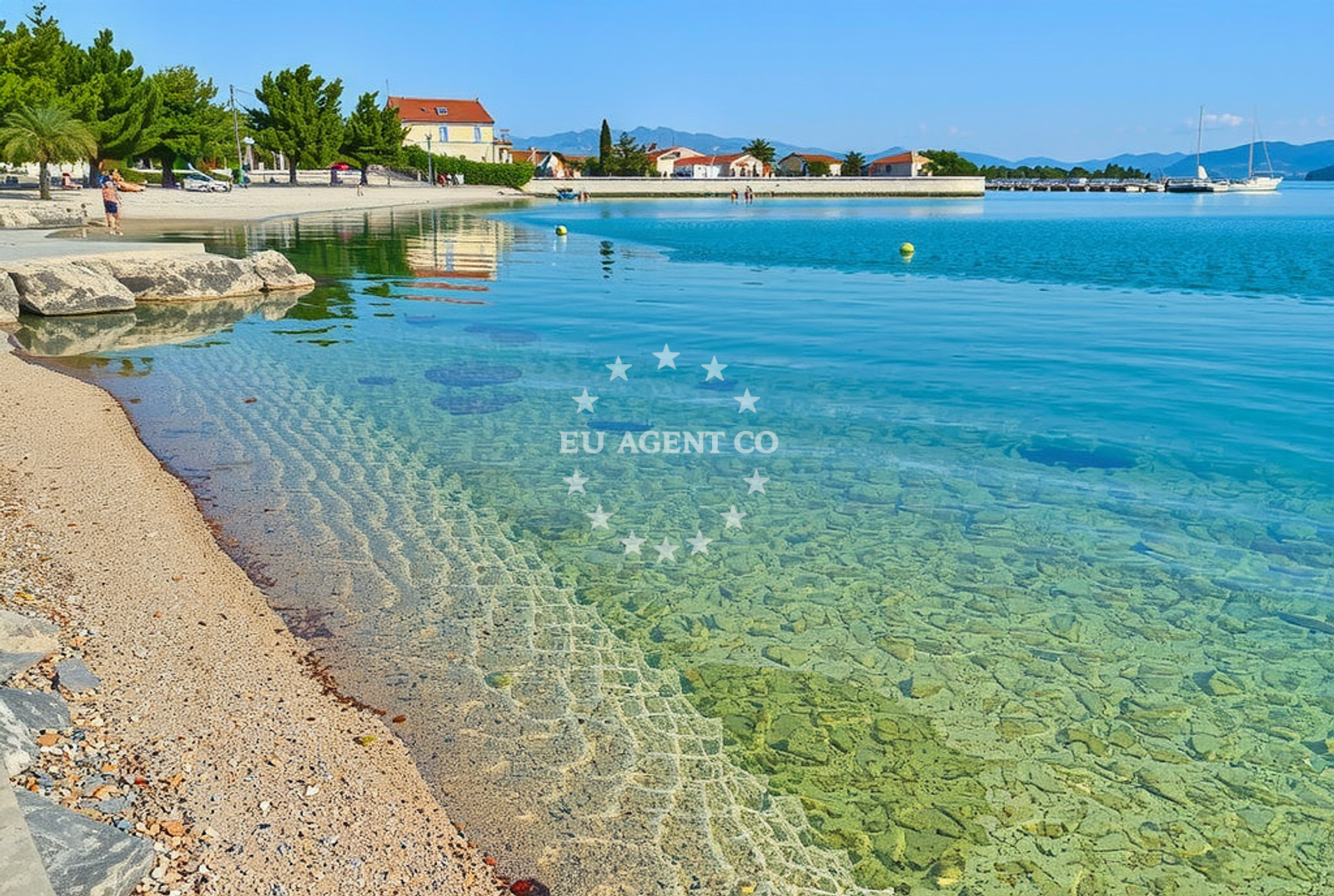 Sea and coastal view of Vinarija, Drače in Vinarija