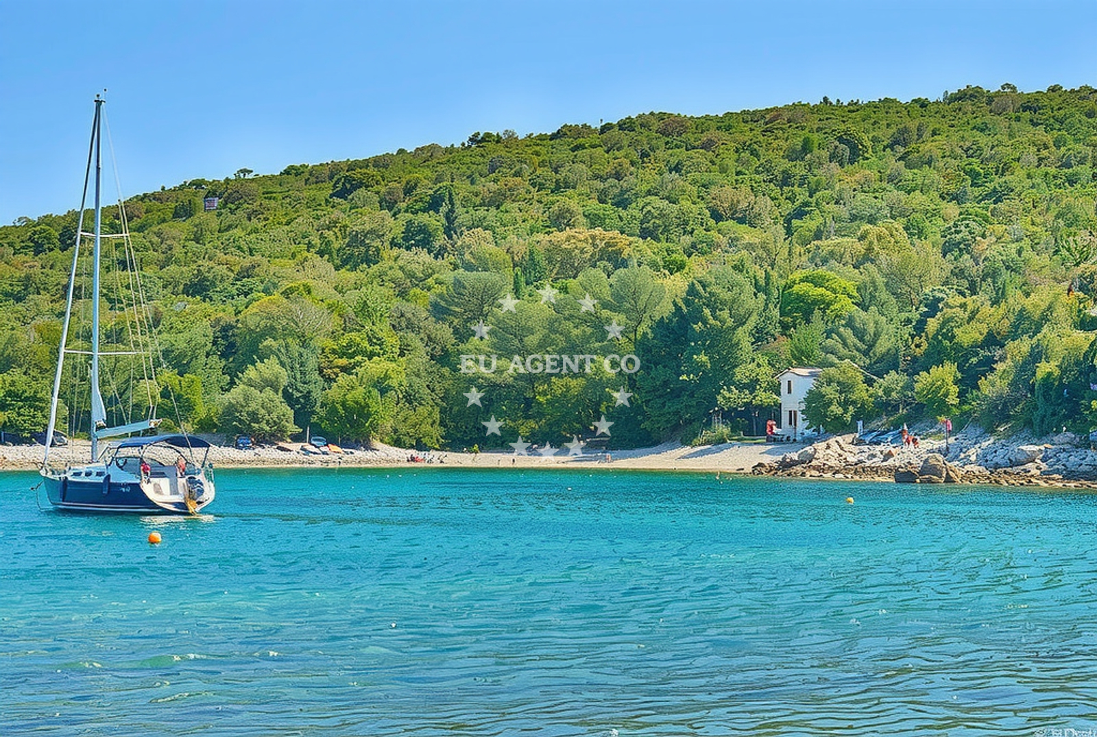Shoreline and swimming area at Vinjole istok, Kavran in Vinjole istok