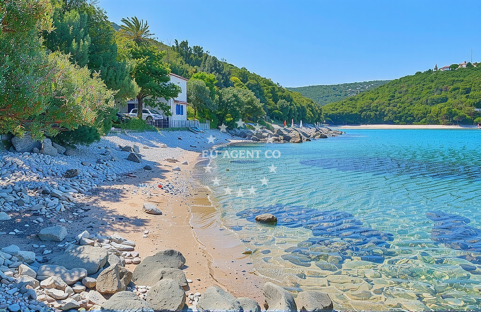 Sea and coastal view of Vinjole istok, Kavran in Vinjole istok