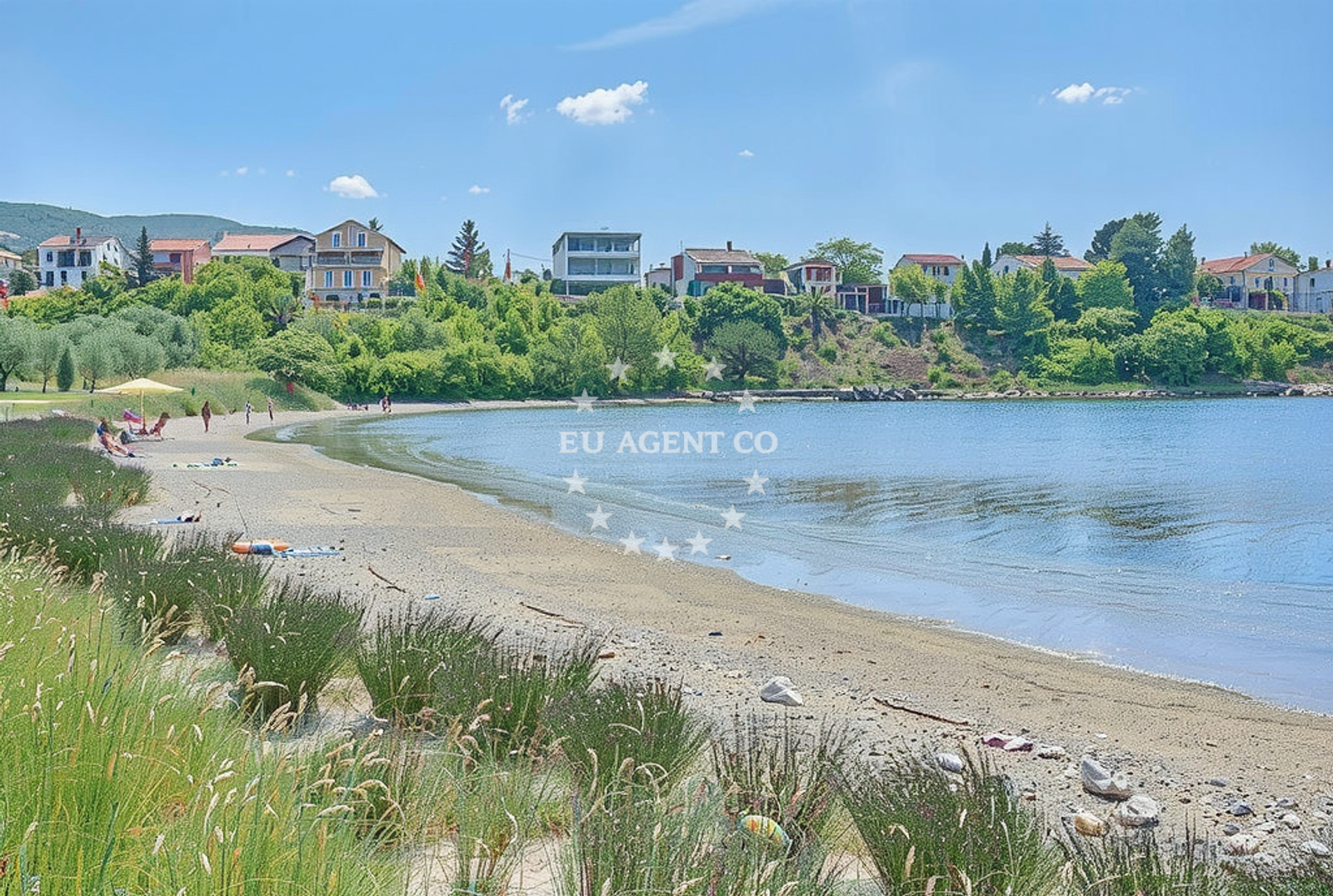 Sea and coastal view of Višići jug, Gornji Karin in Višići jug