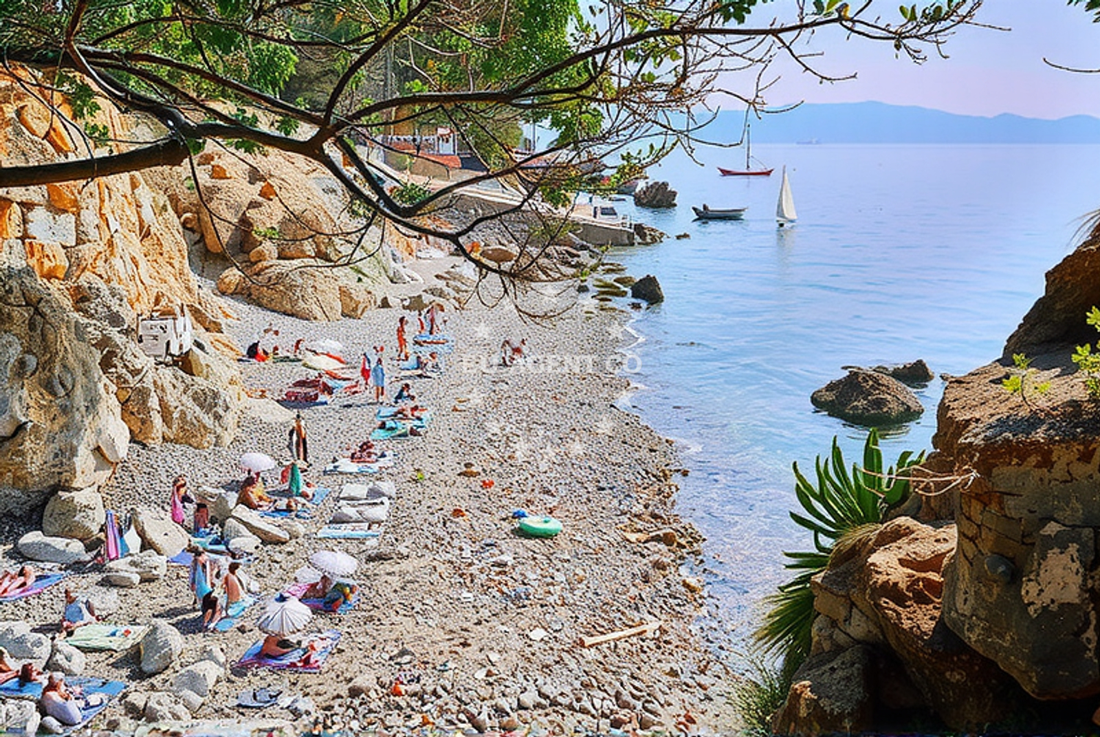 Sea and coastal view of Viskovića vala, Podaca in Viskovića vala