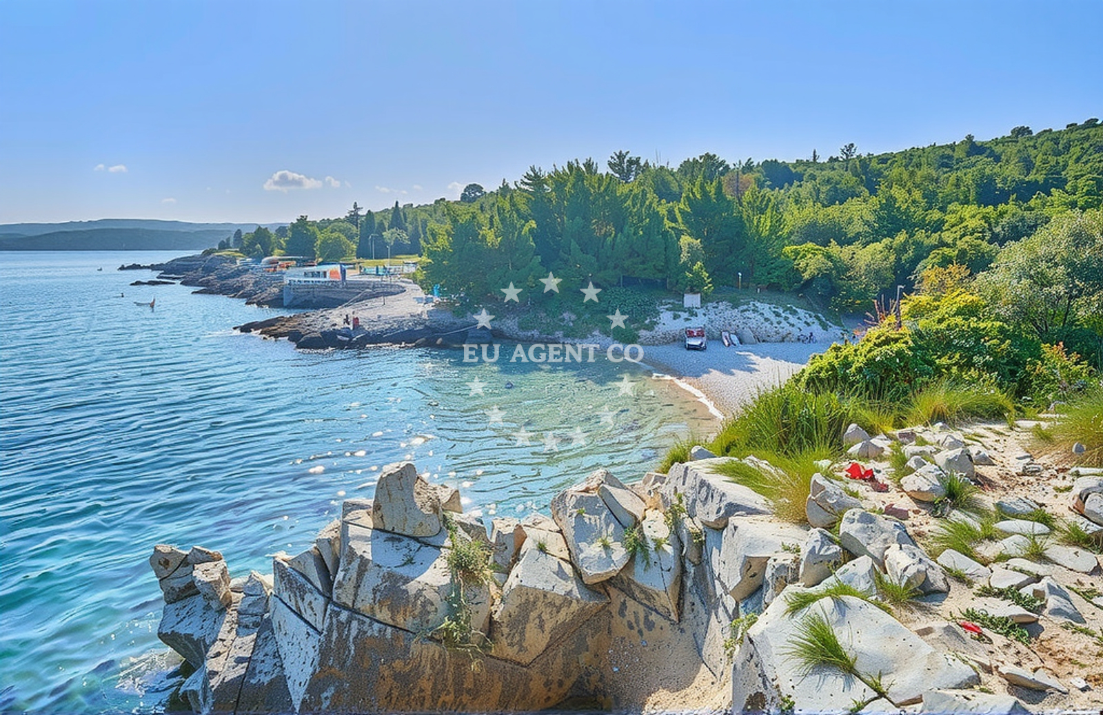 Shoreline and swimming area at Viškovići: beaches and coves (1) in Viškovići