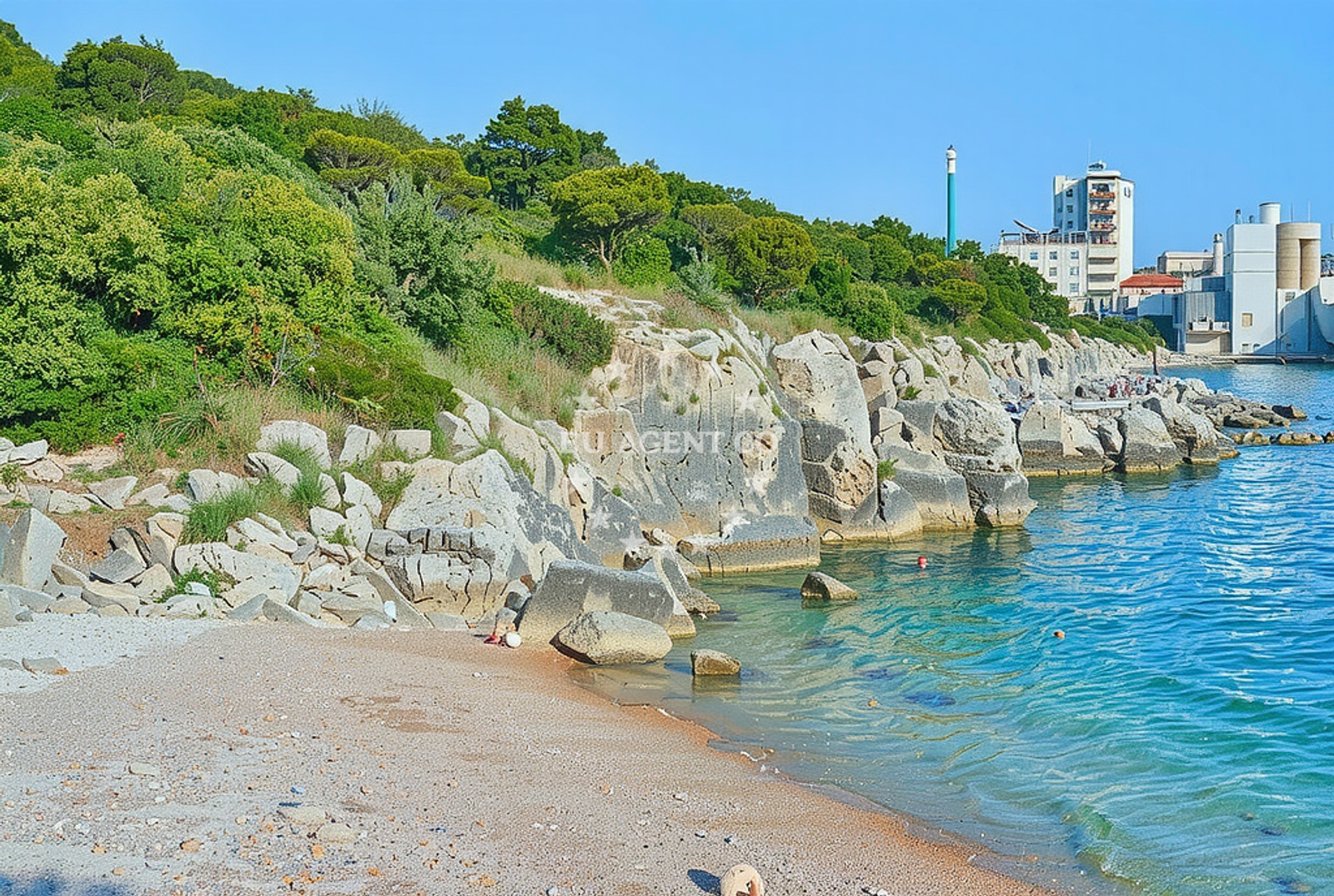 Sea and coastal view of Viškovići: beaches and coves (1) in Viškovići