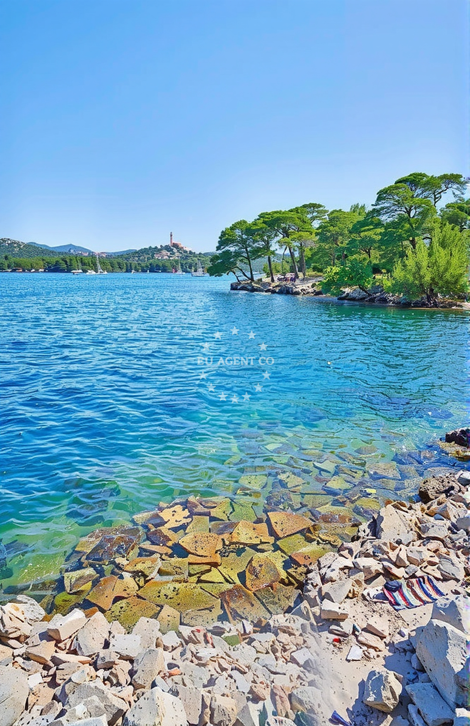 Sea and coastal view of Vježbalište istok, Šibenik in Vježbalište istok