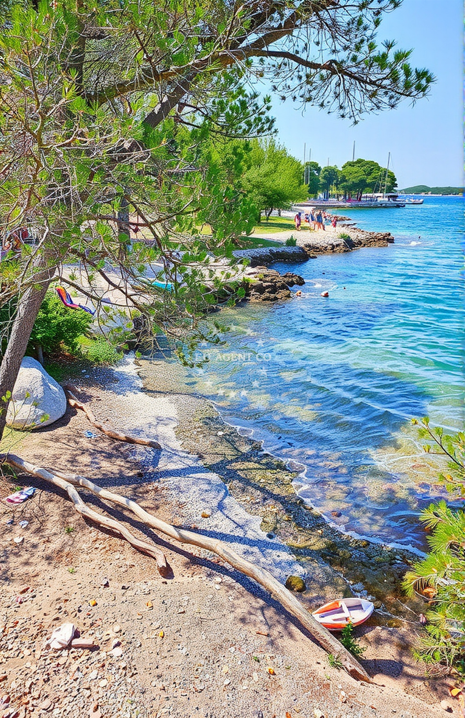 Beach facilities and surroundings at Vježbalište istok, Šibenik in Vježbalište istok
