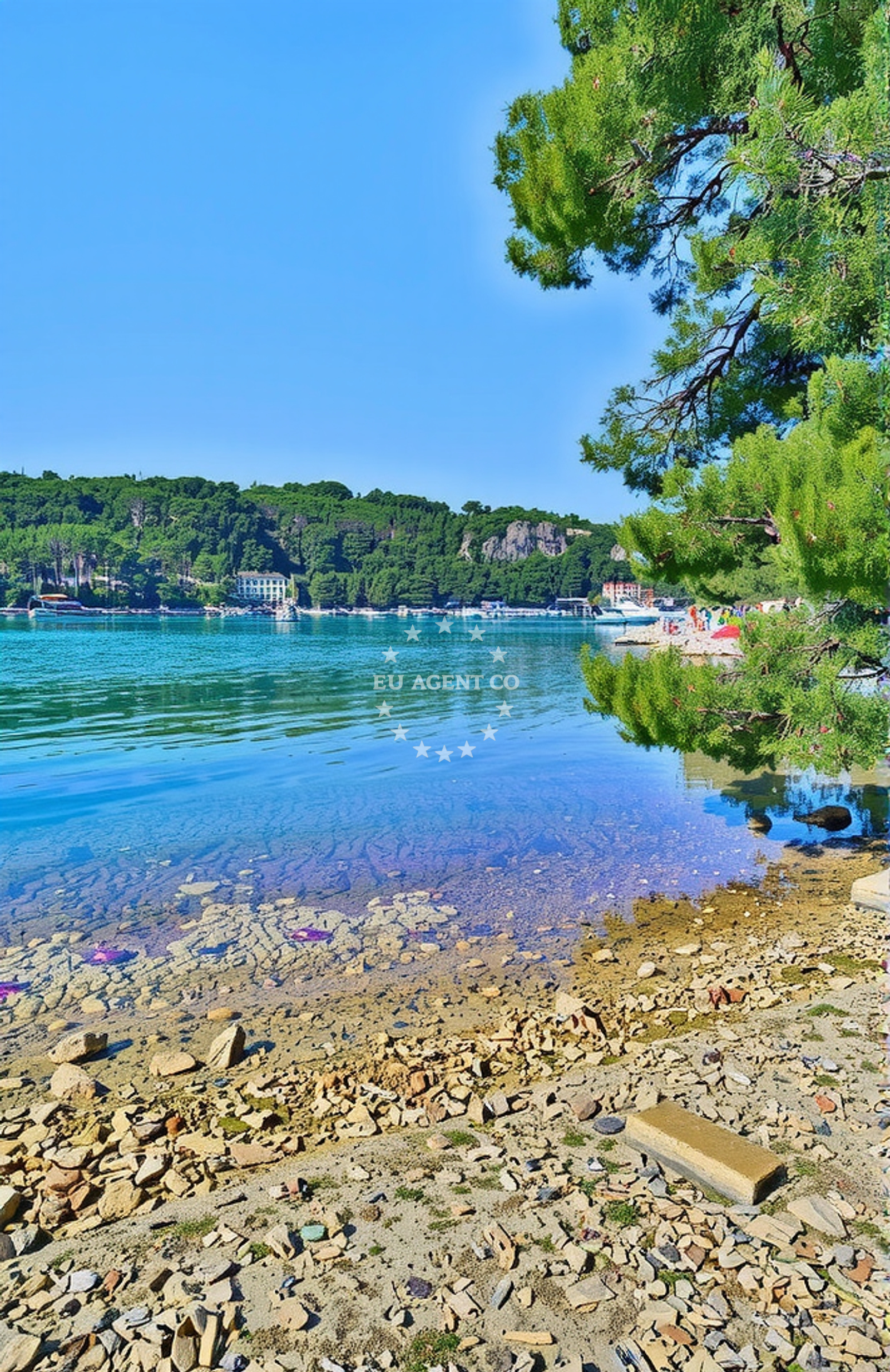 Sea and coastal view of Vlaška, Vrboska (Hvar) in Vlaška