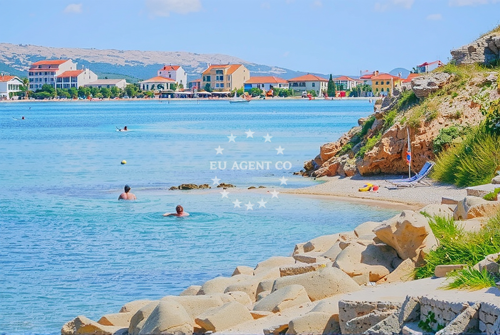 Shoreline and swimming area at Vodice 1, Pag (Pag) in Vodice 1