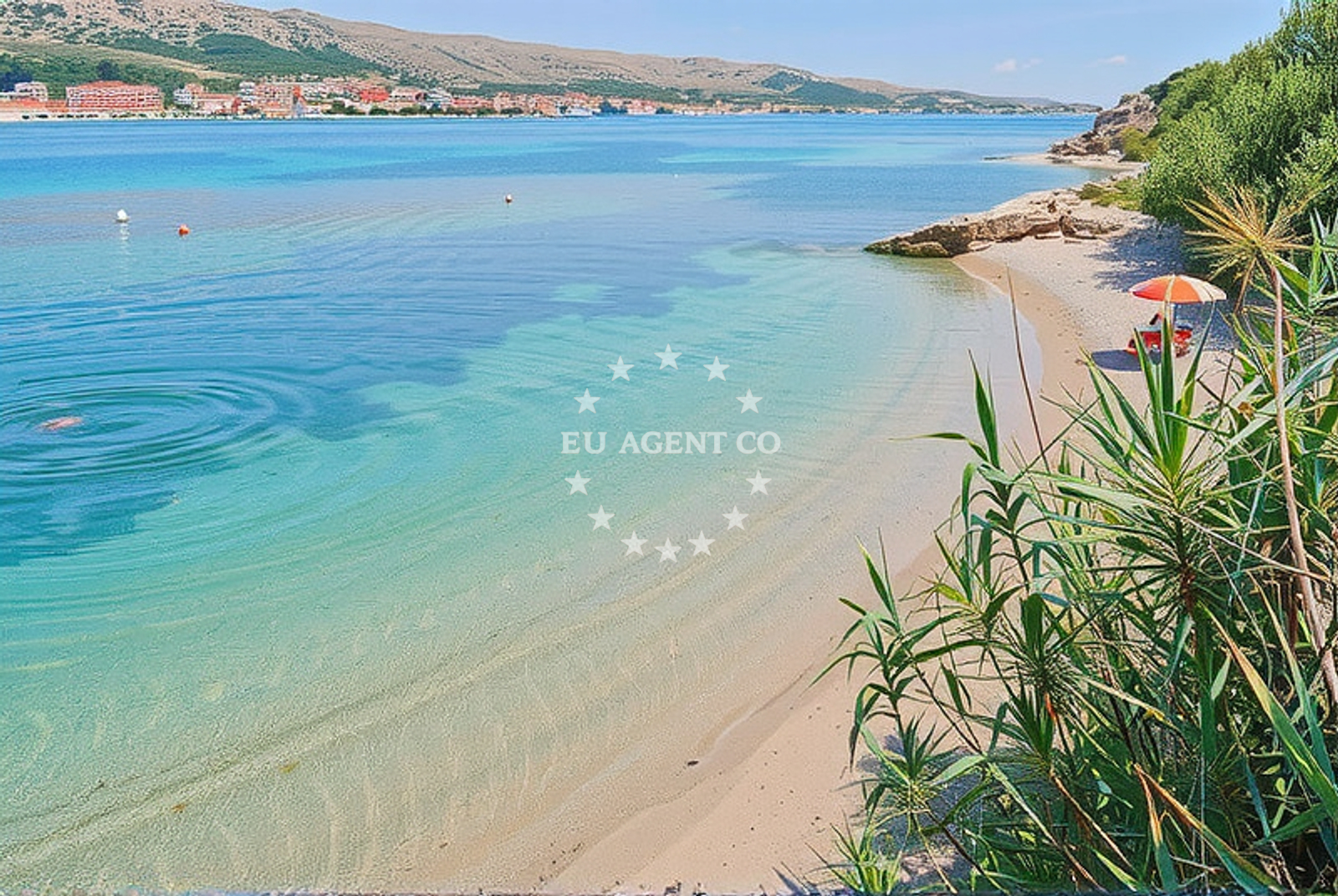 Additional view of Vodice beach in Ulica Hanibala Lucića 16, Pag