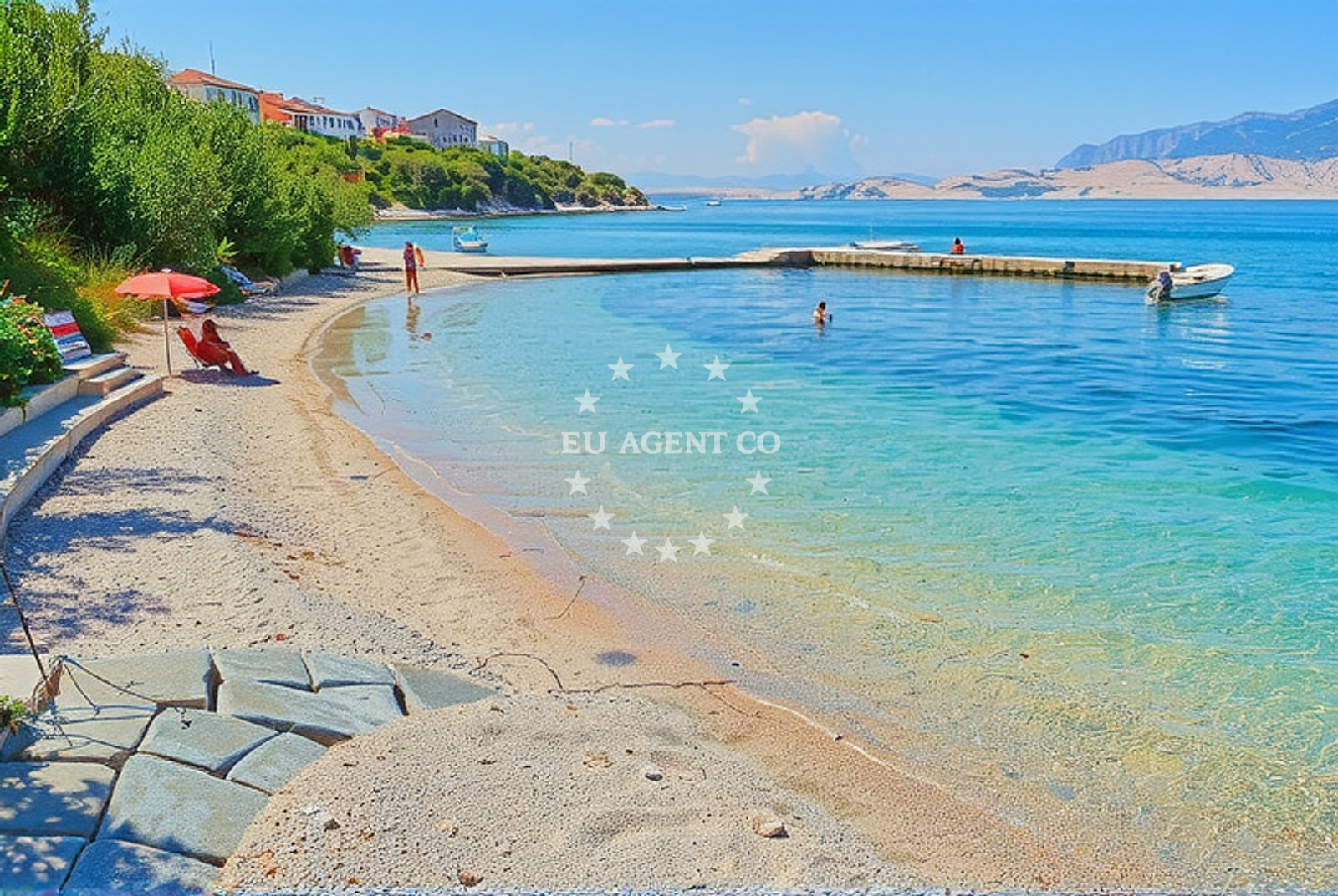 Additional view of Vodice beach in Ulica Hanibala Lucića 16, Pag