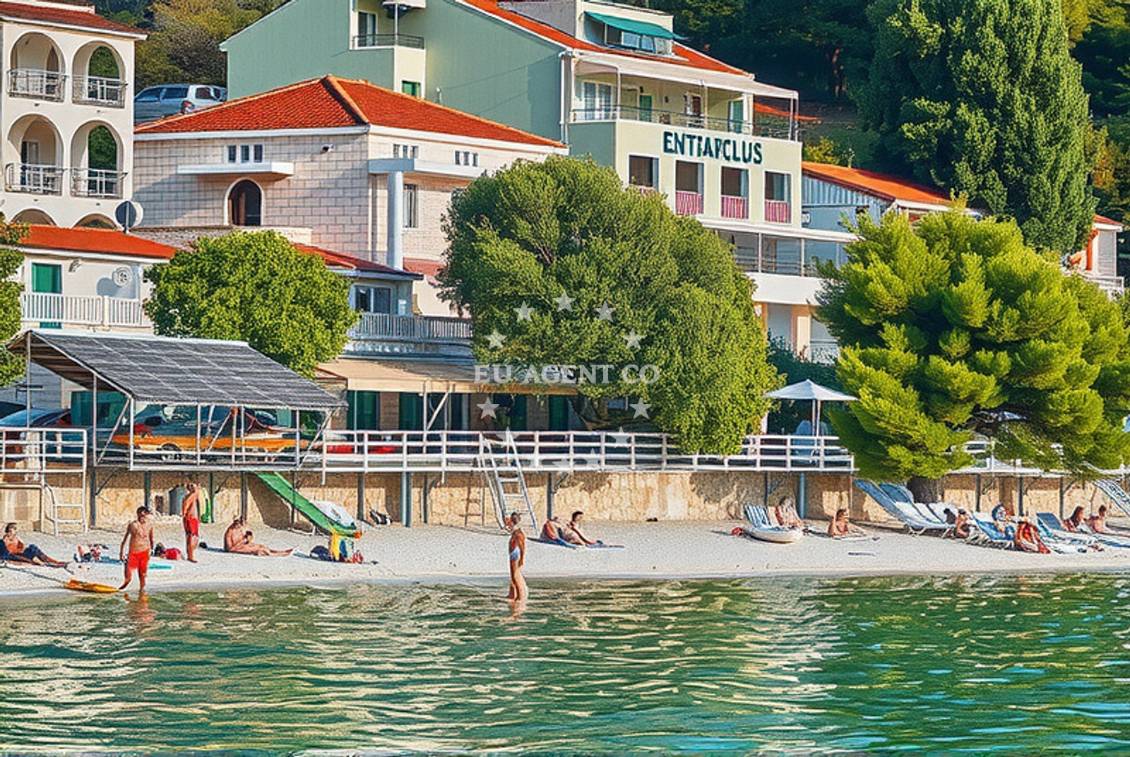 Shoreline and swimming area at Vodice, Gradac in Vodice