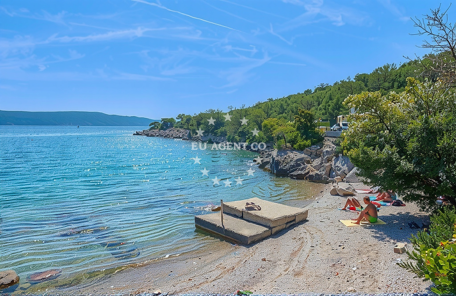Shoreline and swimming area at Vodice III in Stara Gavza 149, Cres