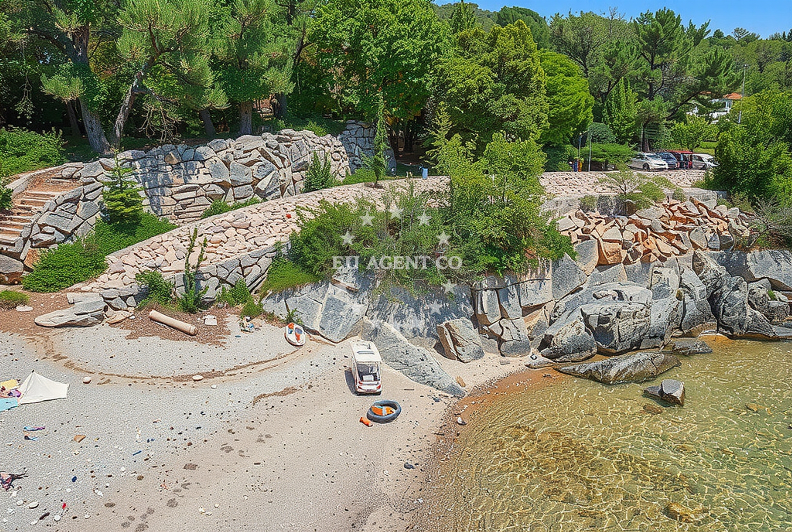 Beach facilities and surroundings at Vodice III in Stara Gavza 149, Cres