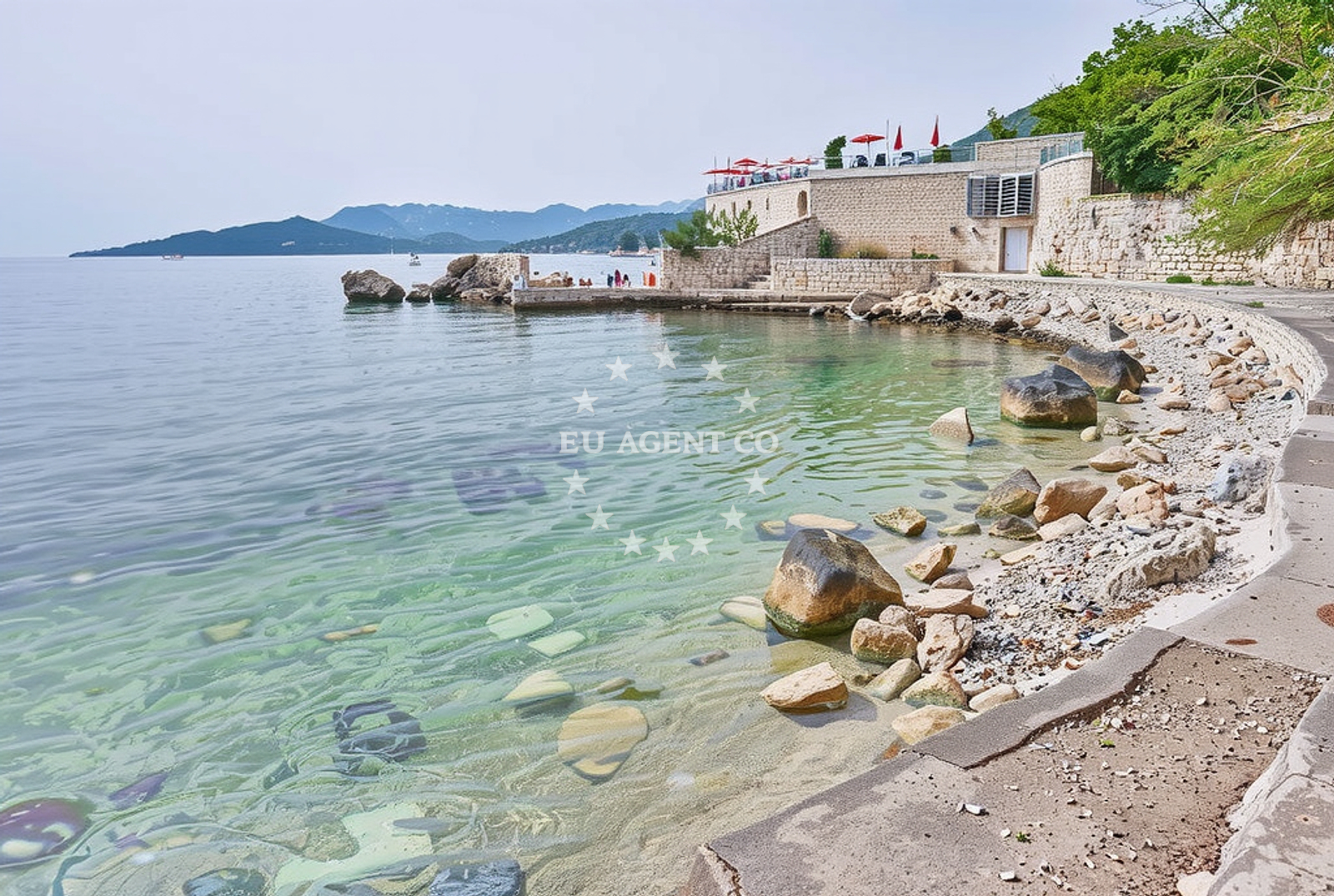 Sea and coastal view of Vrane, Plat in Vrane
