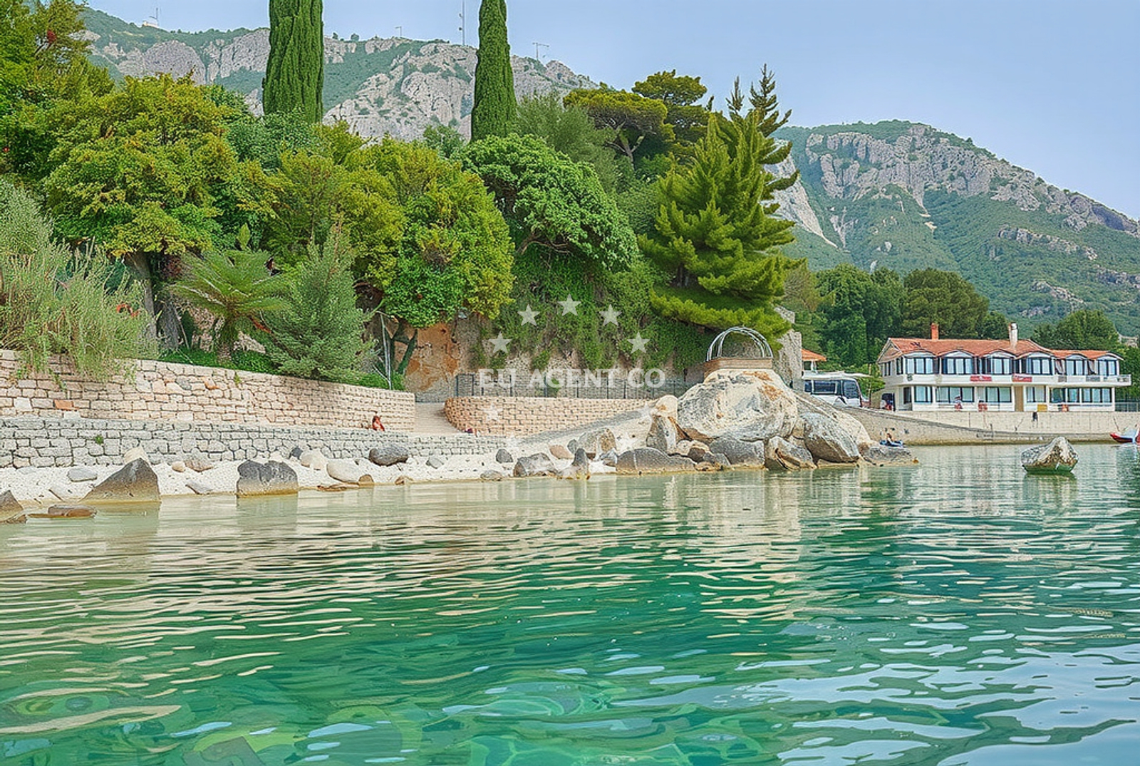 Beach facilities and surroundings at Vrane, Plat in Vrane