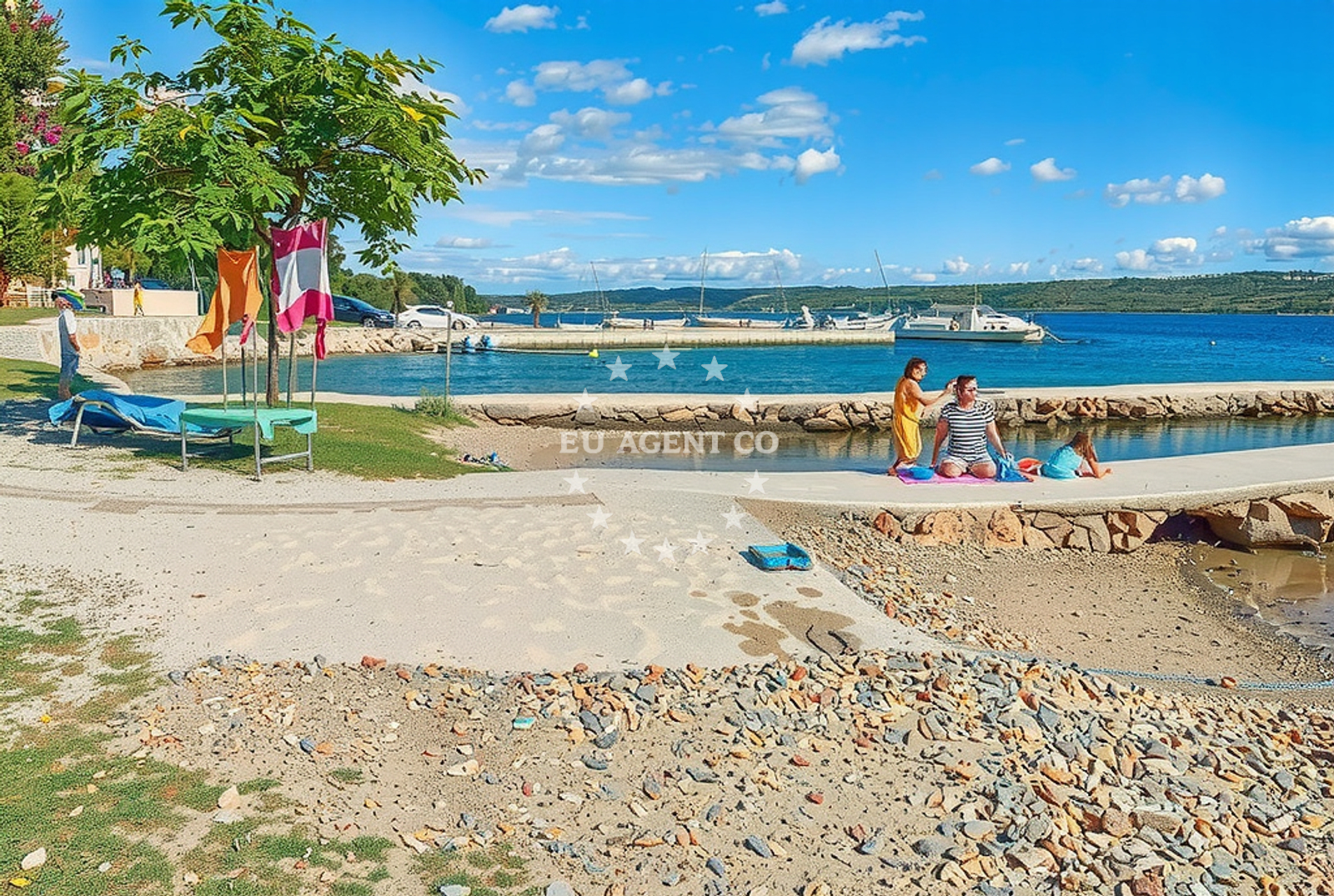 Shoreline and swimming area at Vrankovići, Rtina in Vrankovići