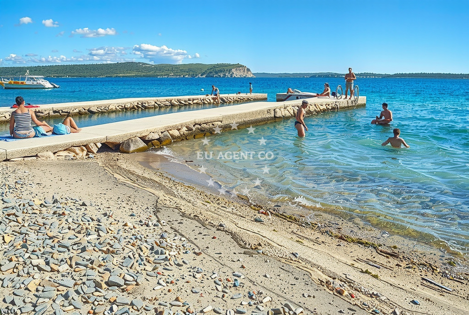 Sea and coastal view of Vrankovići, Rtina in Vrankovići