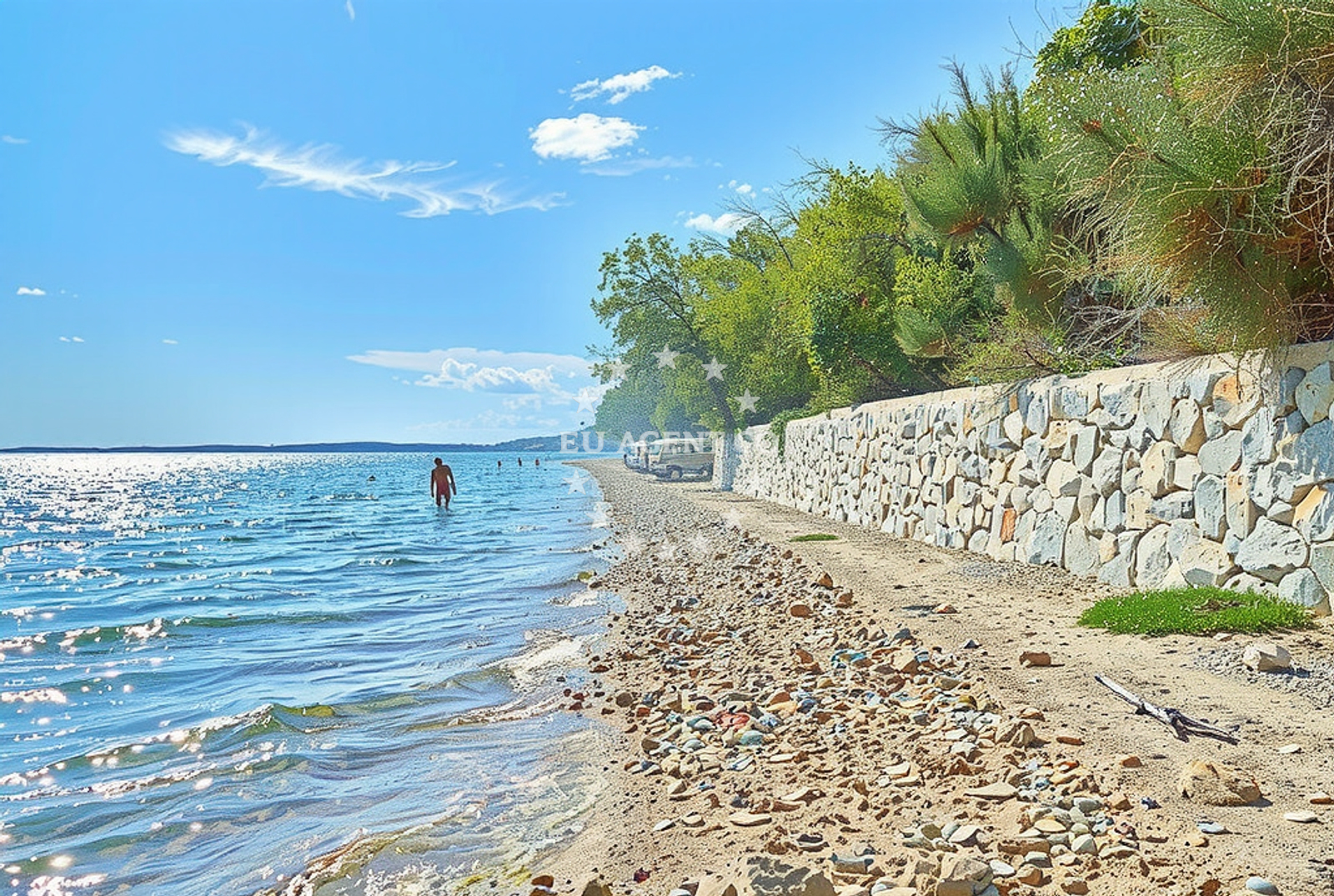 Beach facilities and surroundings at Vrankovići, Rtina in Vrankovići