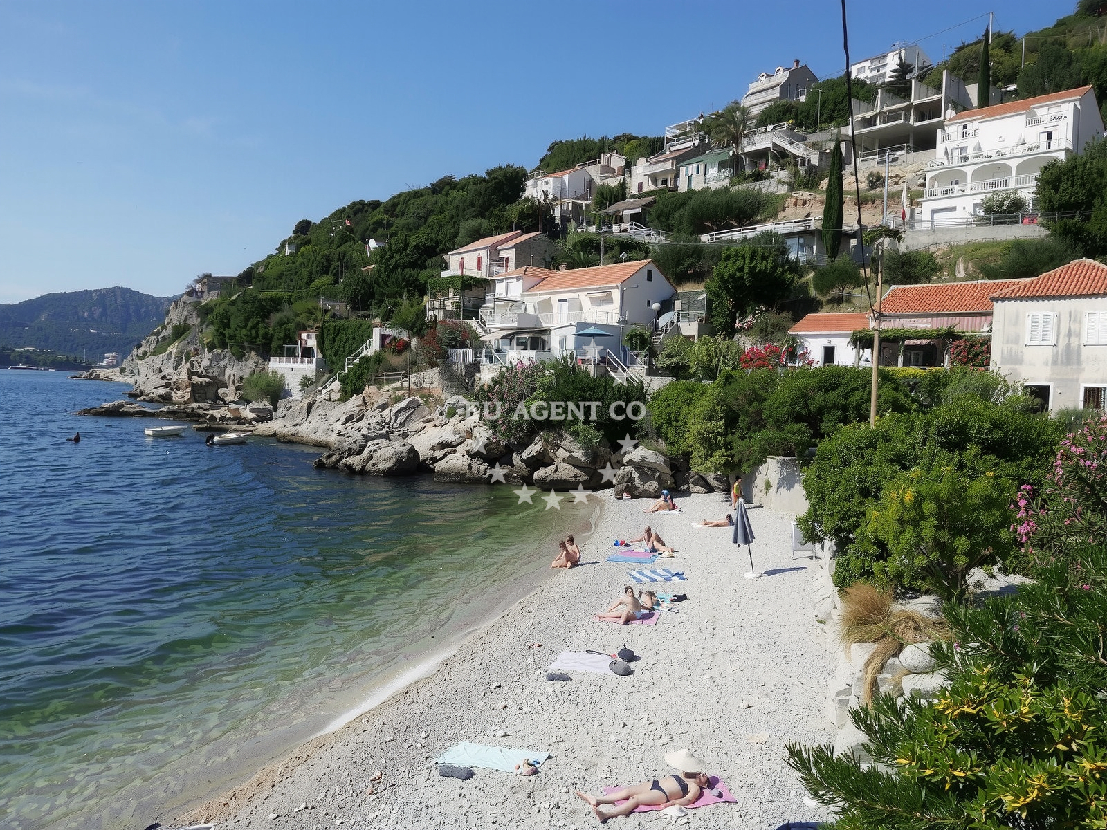 Overview of Vrbica beach in Vrbica 23, Dubrovnik
