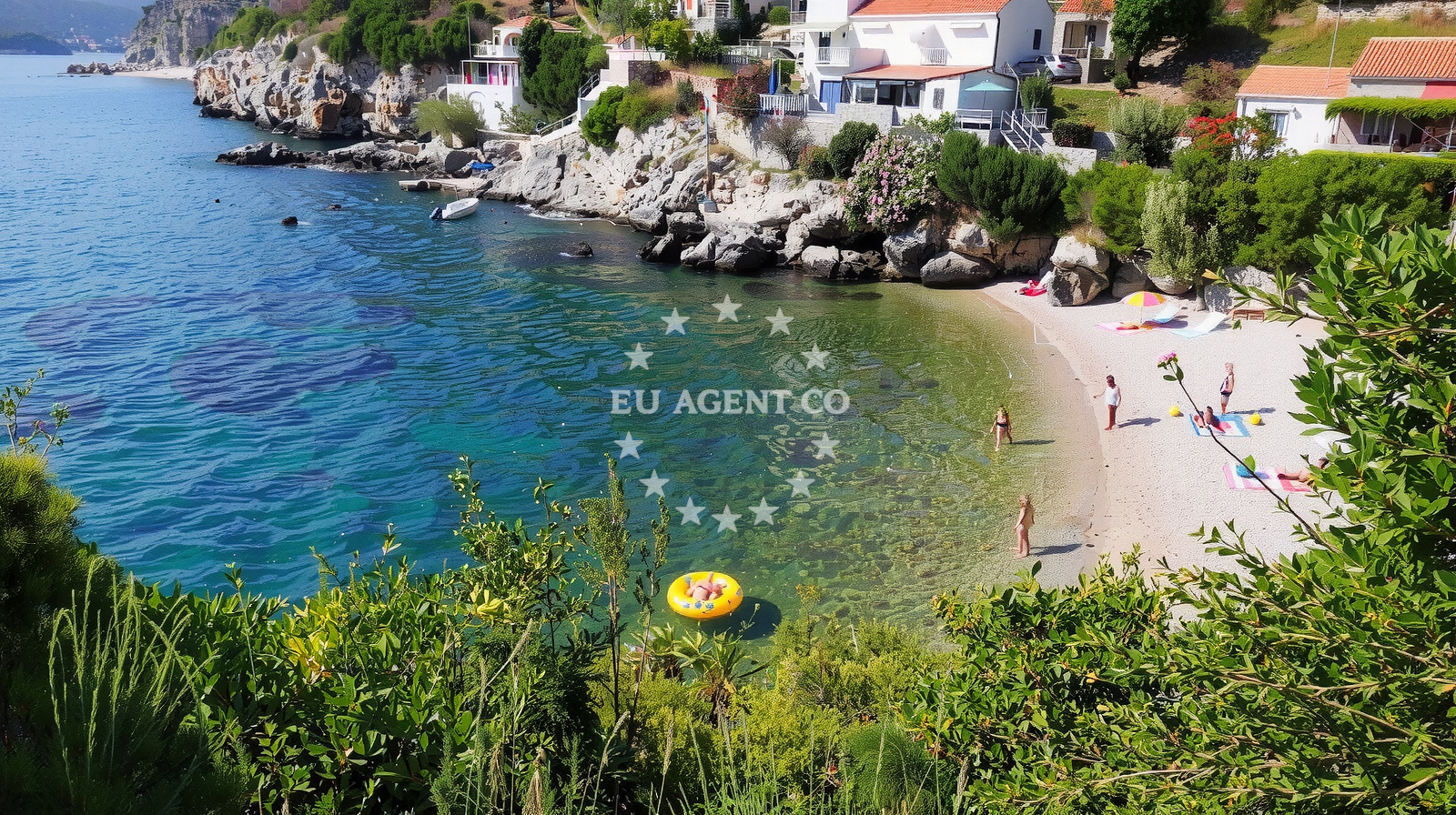 Shoreline and swimming area at Vrbica beach in Vrbica 23, Dubrovnik