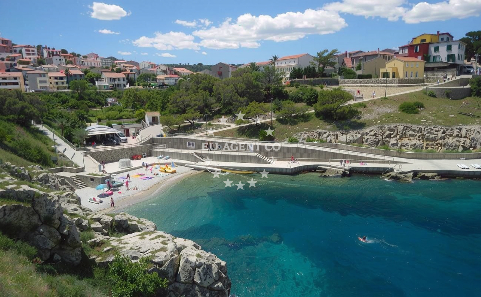 Additional view of Vrbnik beach in Glagoljaška ulica 6, Vrbnik