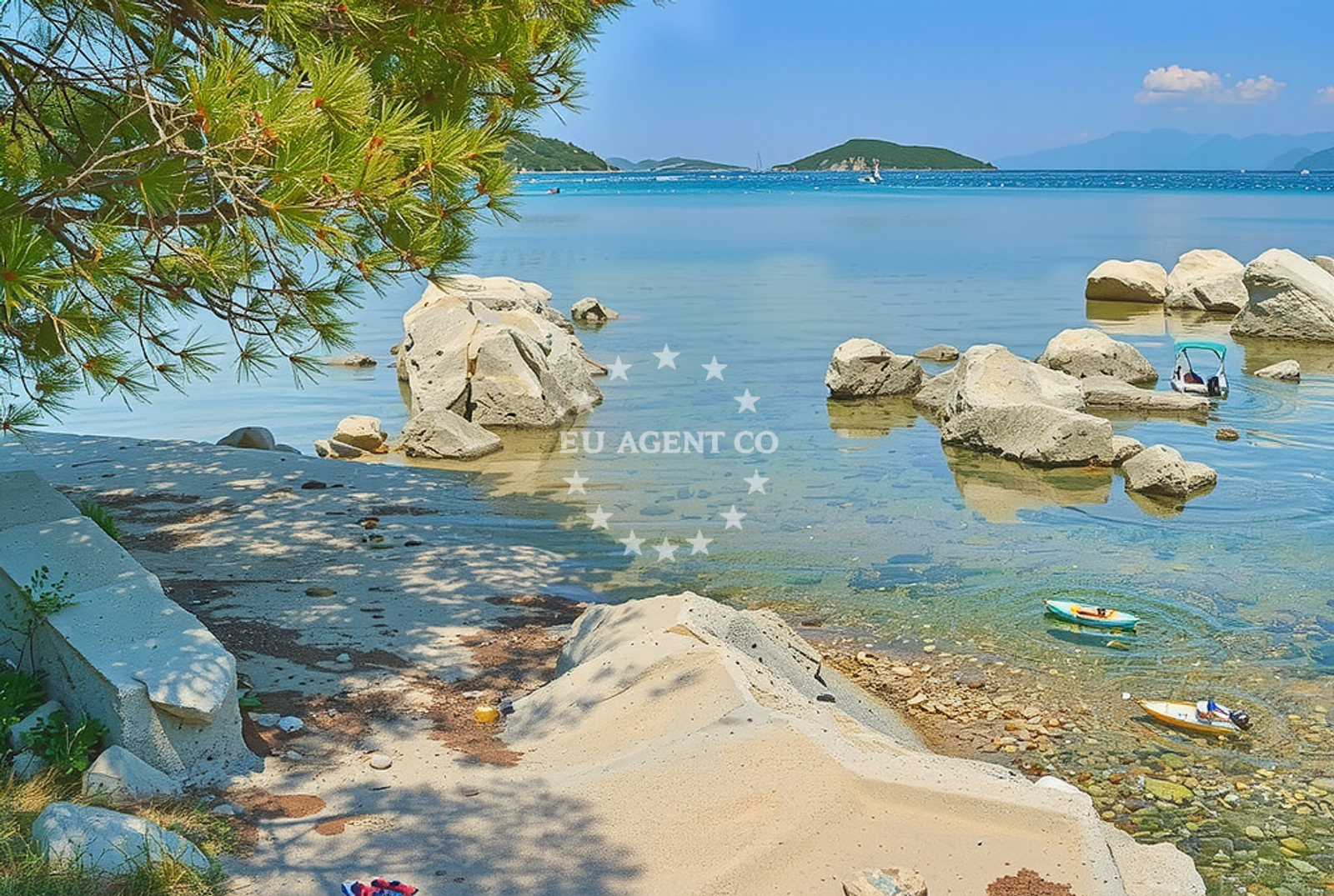 Sea and coastal view of Vrelo, Brijesta in Vrelo