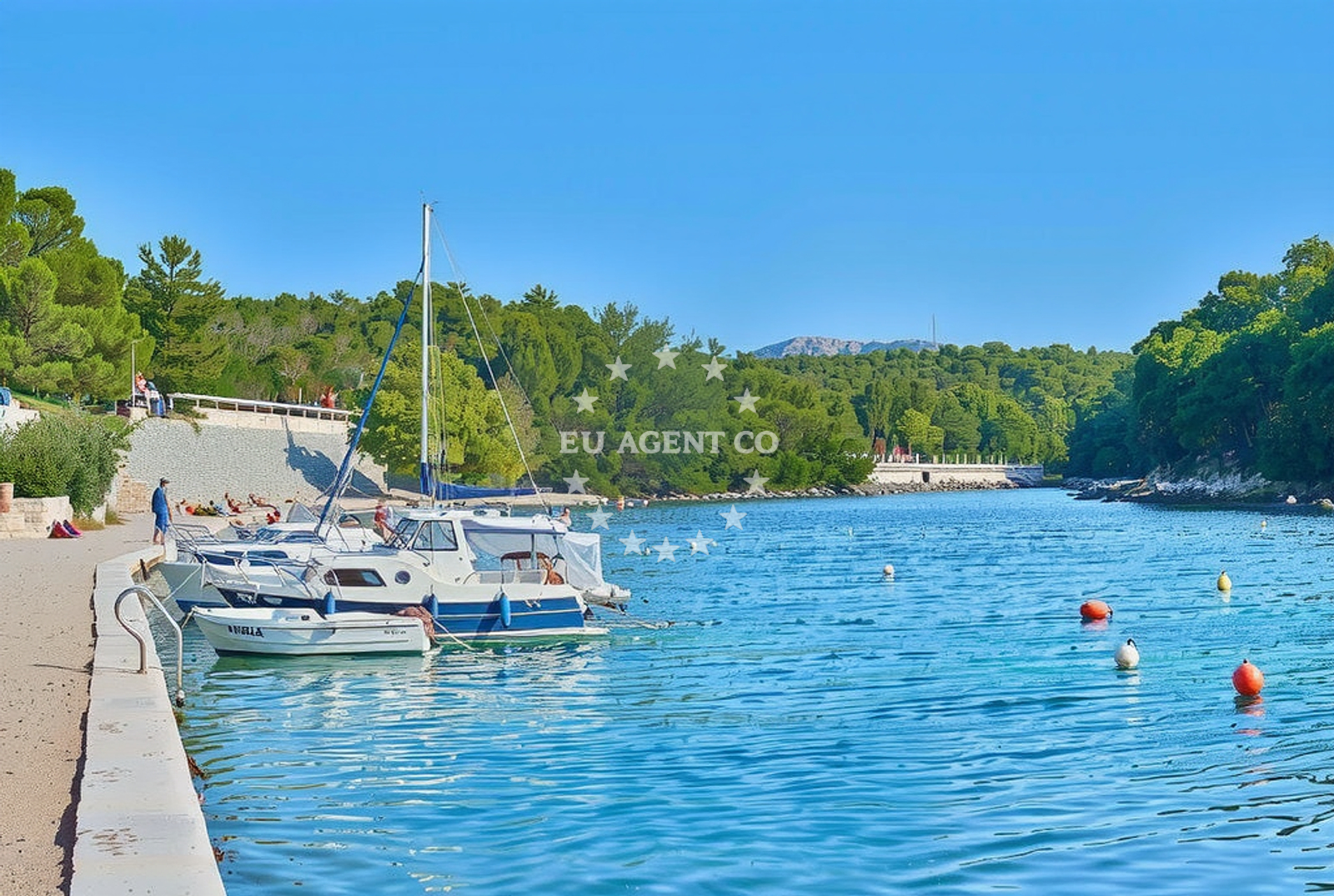 Beach facilities and surroundings at Vrilo, Pirovac in Vrilo