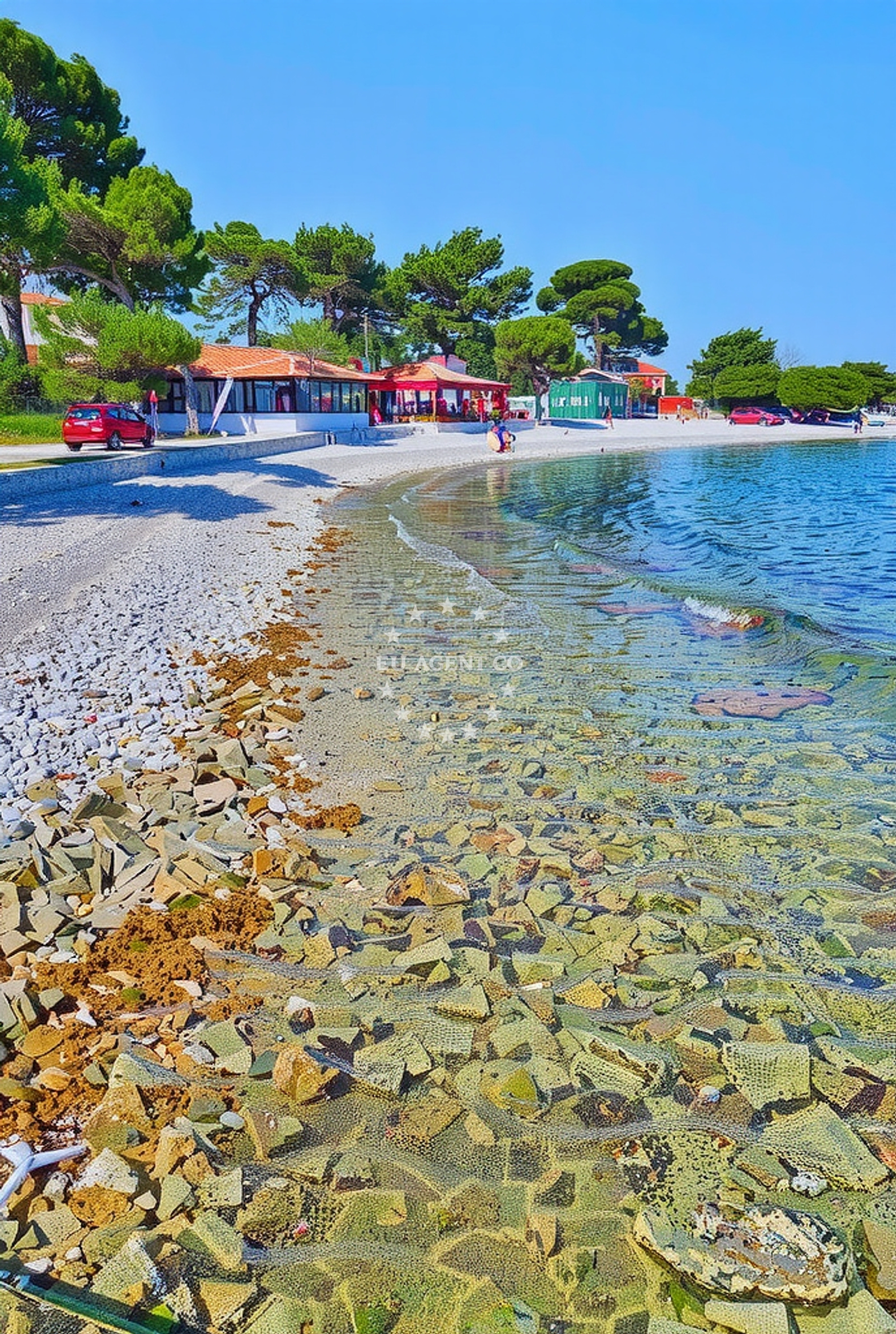 Shoreline and swimming area at Vrilo, Supetar (Brač) in Vrilo