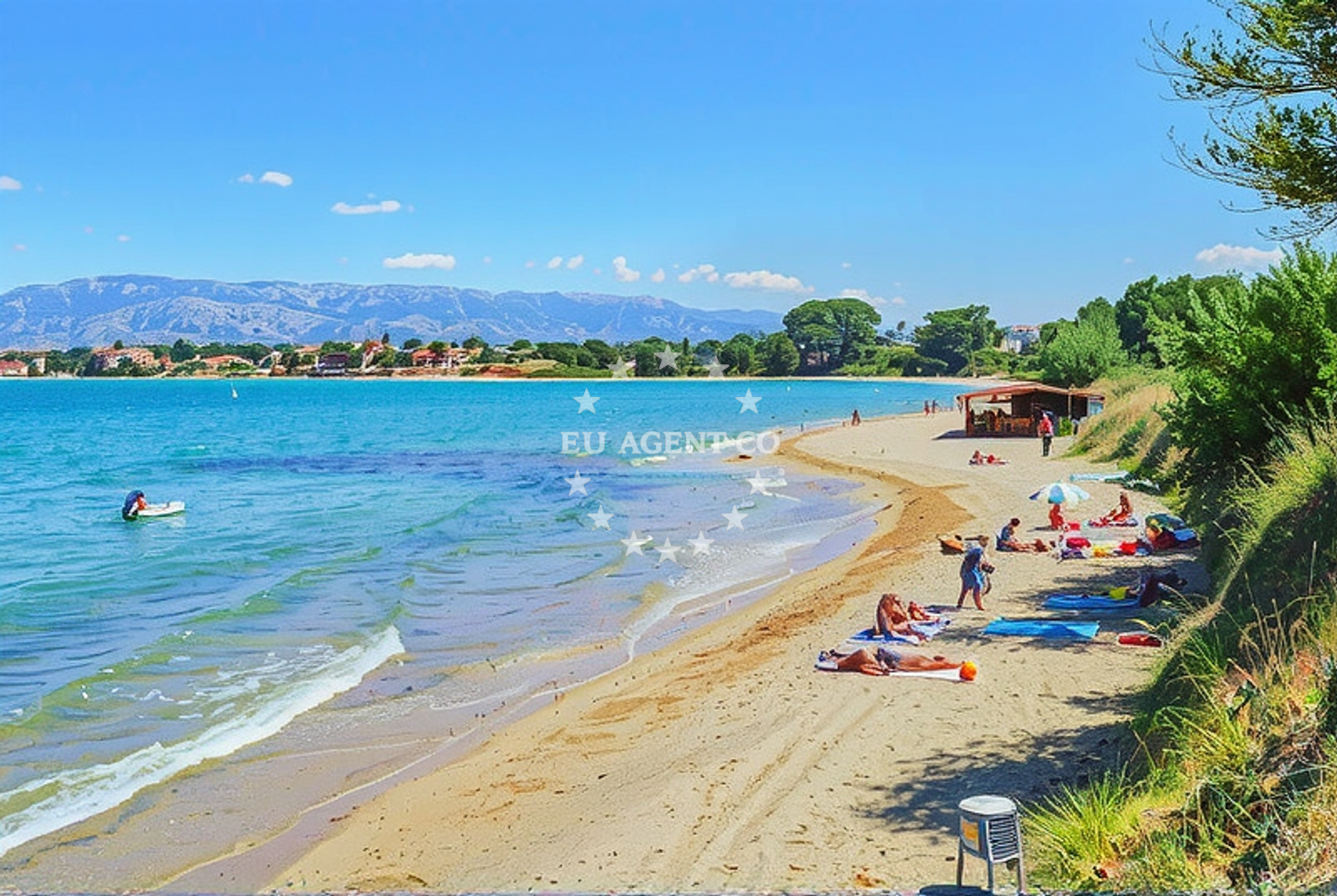 Overview of Vrsi: beaches and coves in Vrsi