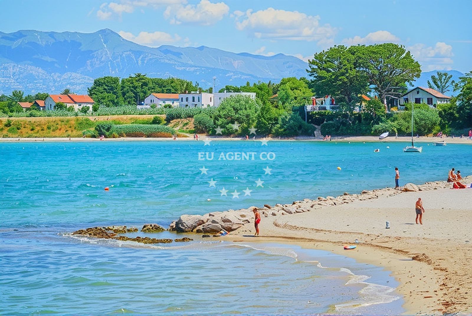 Sea and coastal view of Vrsi: beaches and coves in Vrsi