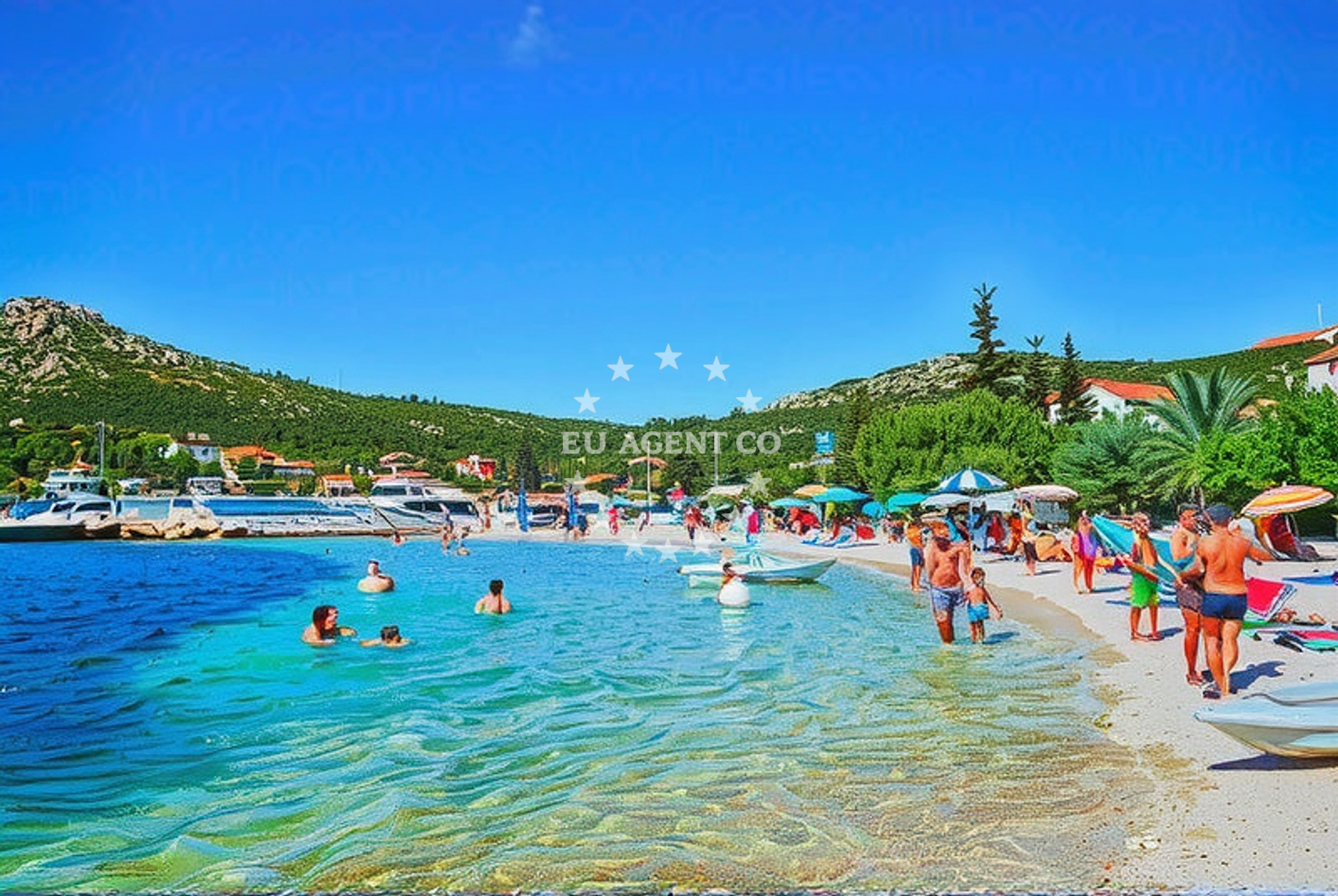 Overview of Vrsine: beaches and coves in Vrsine