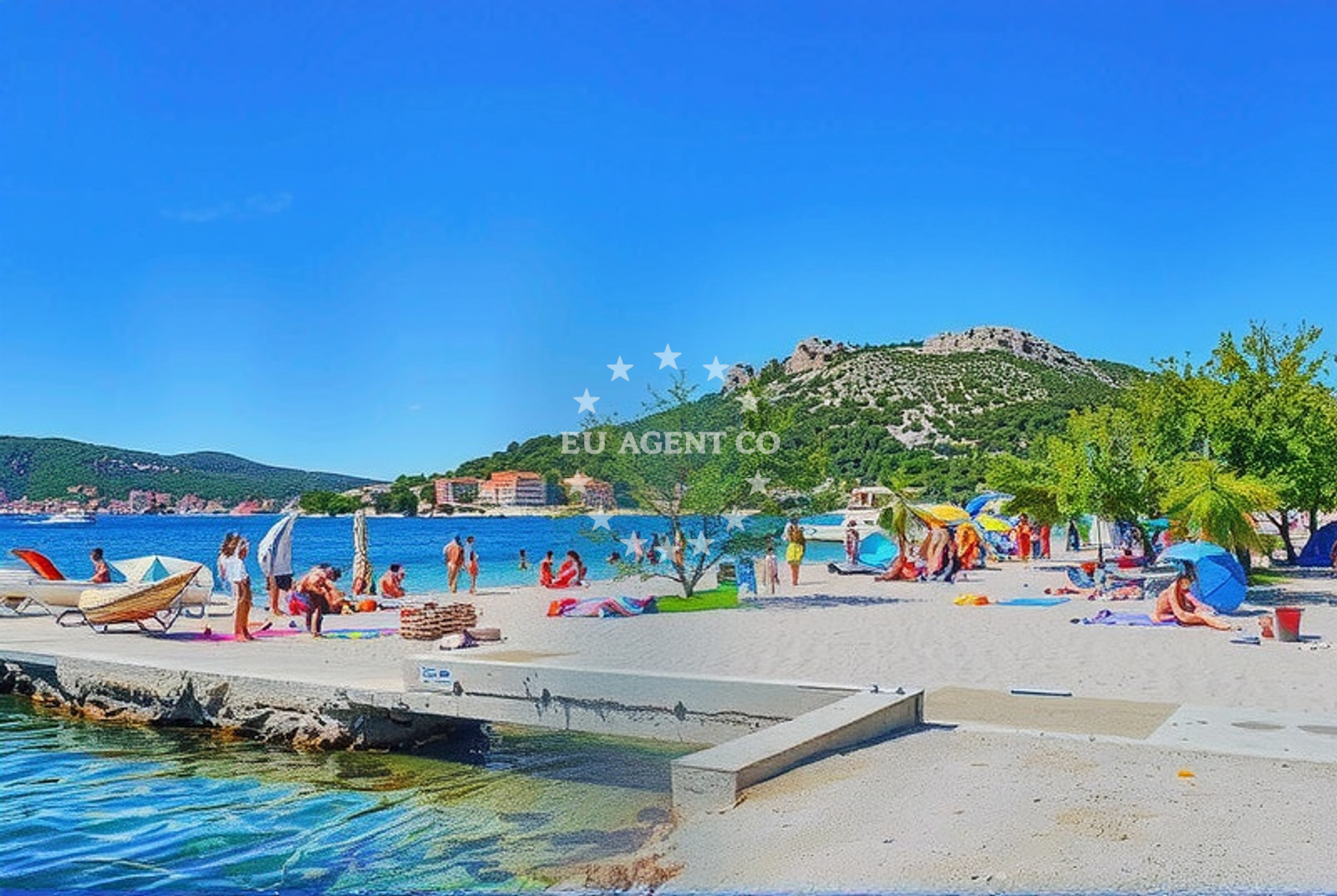 Sea and coastal view of Vrsine: beaches and coves in Vrsine