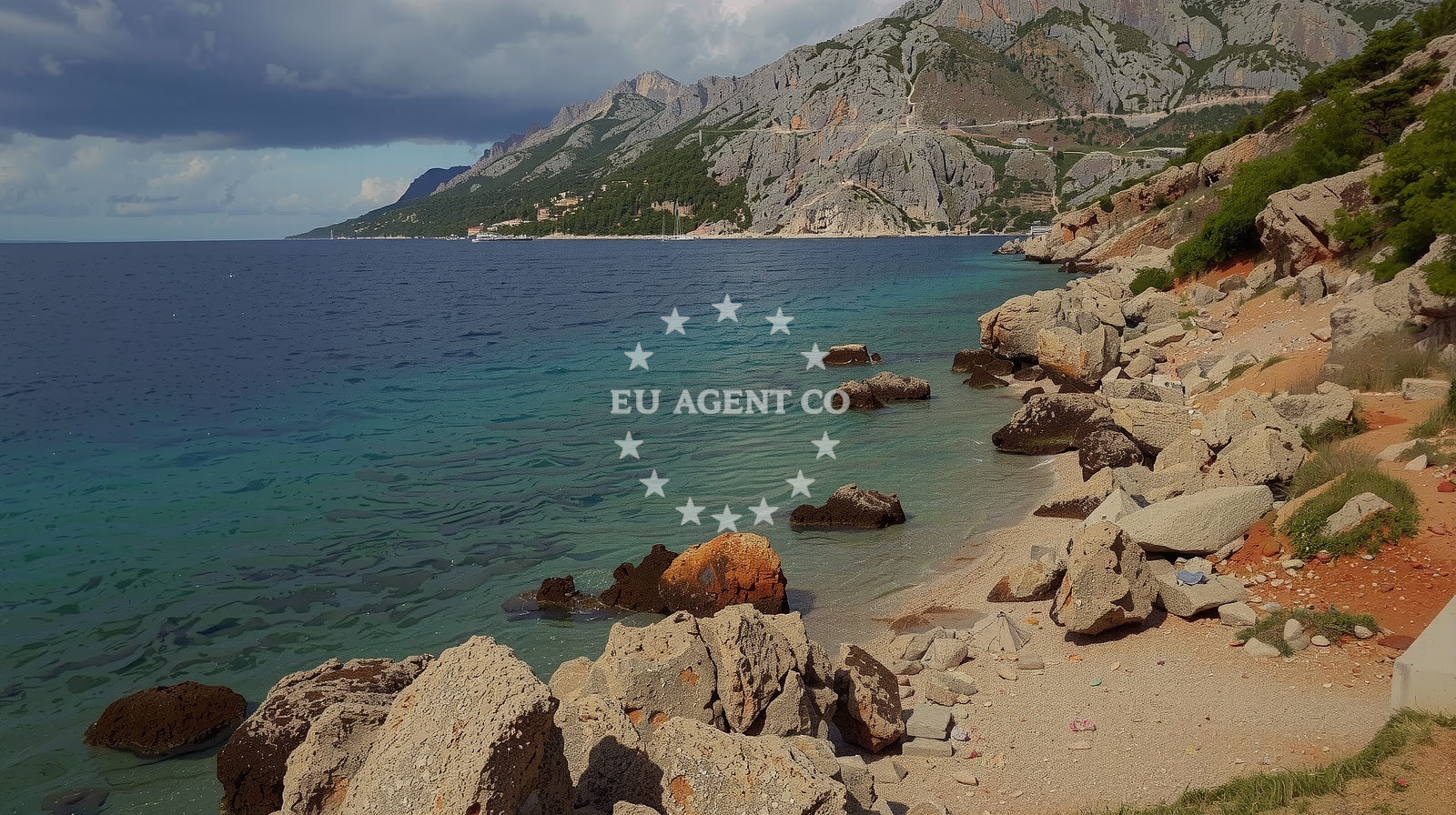 Overview of Vruja FKK Beach in Borićak 7, Brela