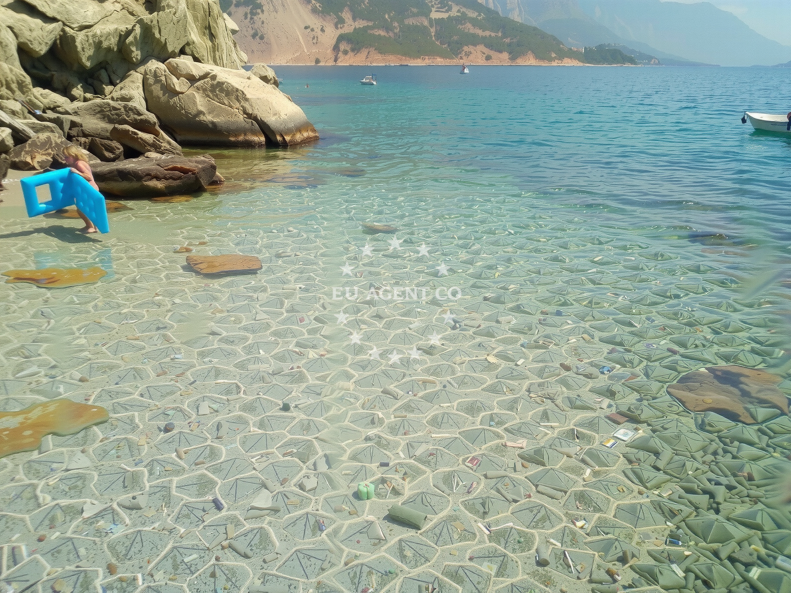 Shoreline and swimming area at Vruje beach in Put Vruje 104, Pisak
