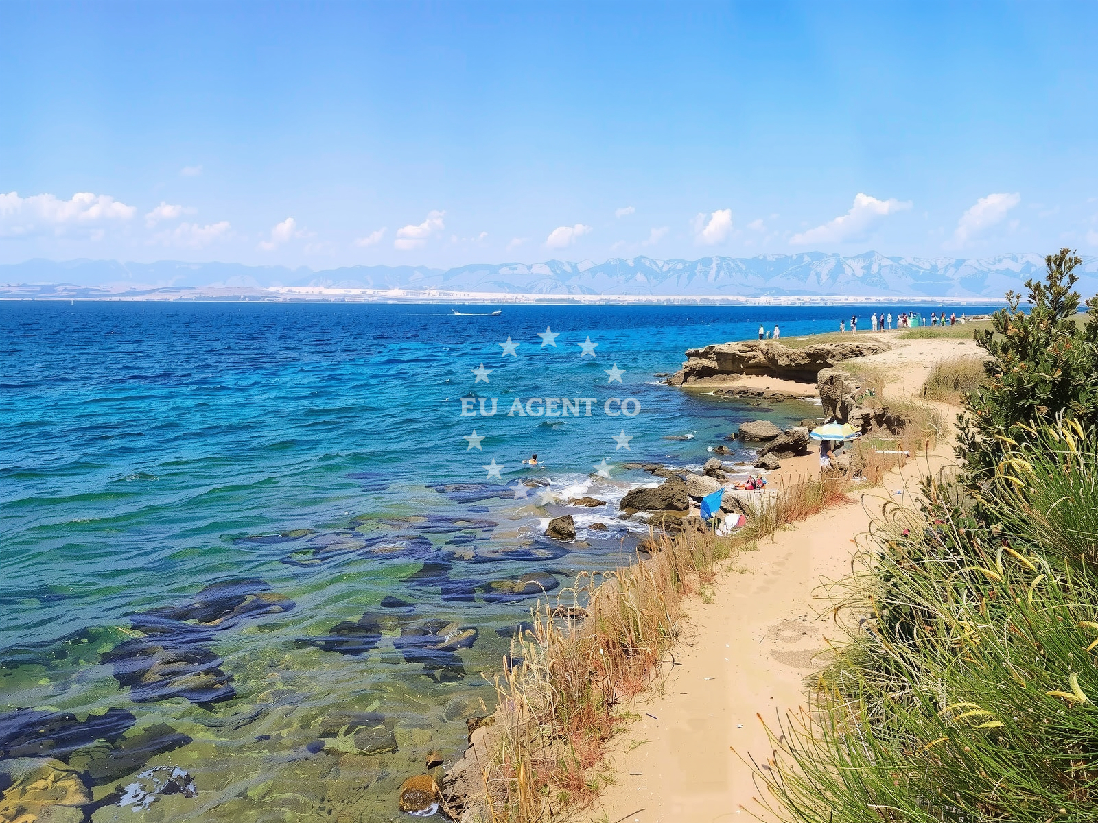 Shoreline and swimming area at Vrulja Beach in 15 Ulica Radnjača XXV, Vir